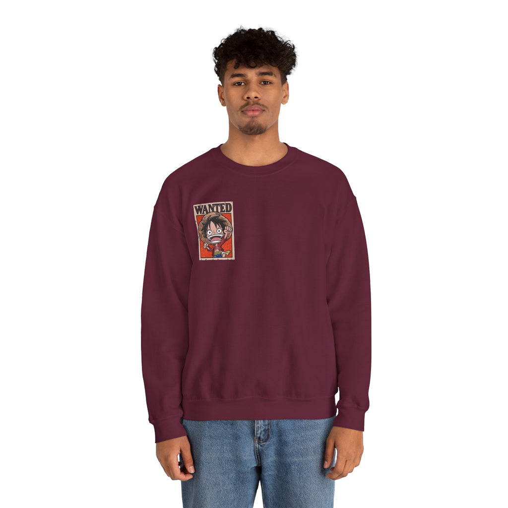 Wanted Poster Sweatshirt — Monkey D Luffy Graphic Crewneck