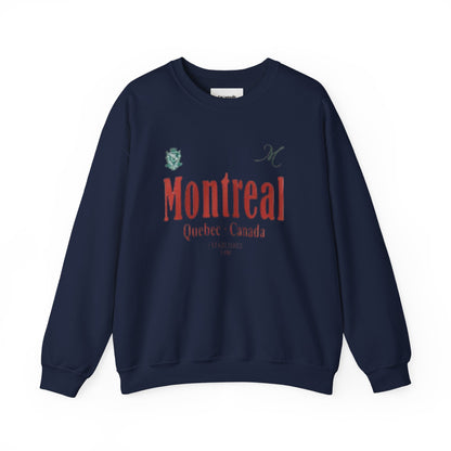 Montreal Inspired Unisex Crewneck Sweatshirt - Cozy, Casual Wear for Travelers, Souvenir Gift, Perfect for Holidays
