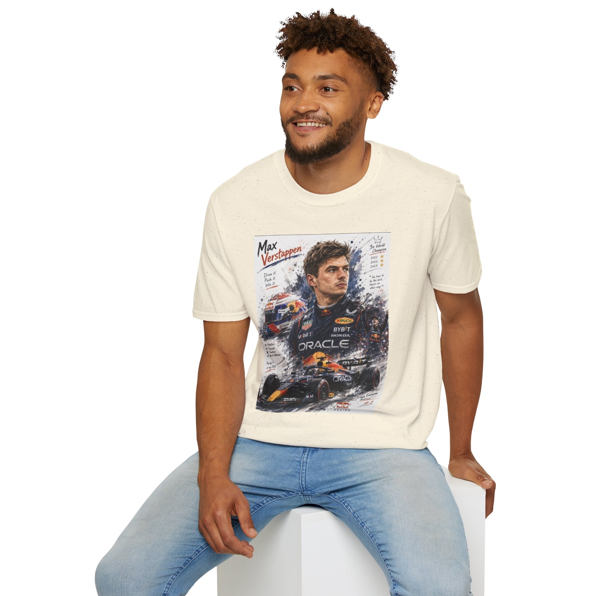 Max Verstappen Portrait T-Shirt — Formula 1 Racing Fan Tee