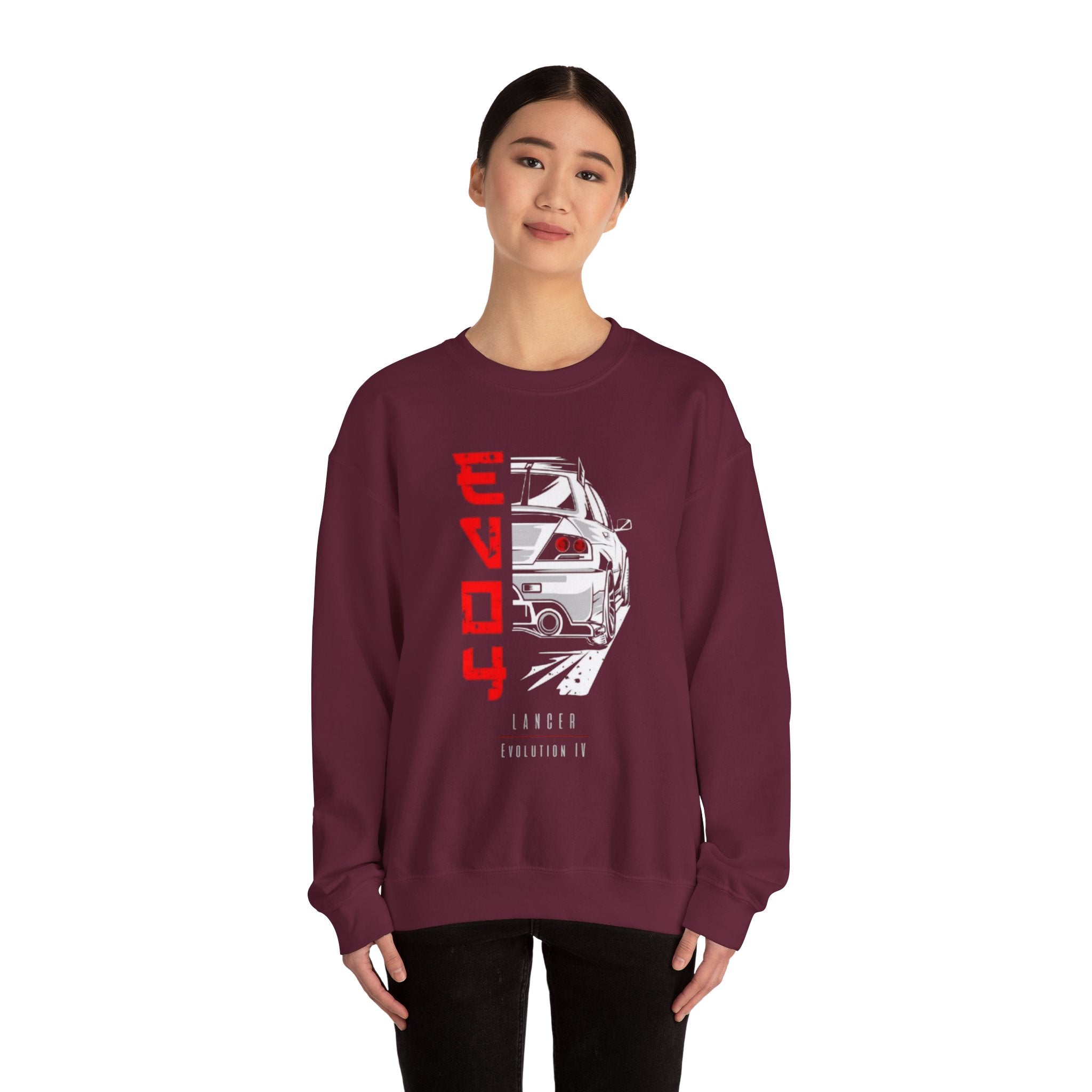 Evolution IV Racer Crewneck Sweatshirt — JDM Street Racing Graphic