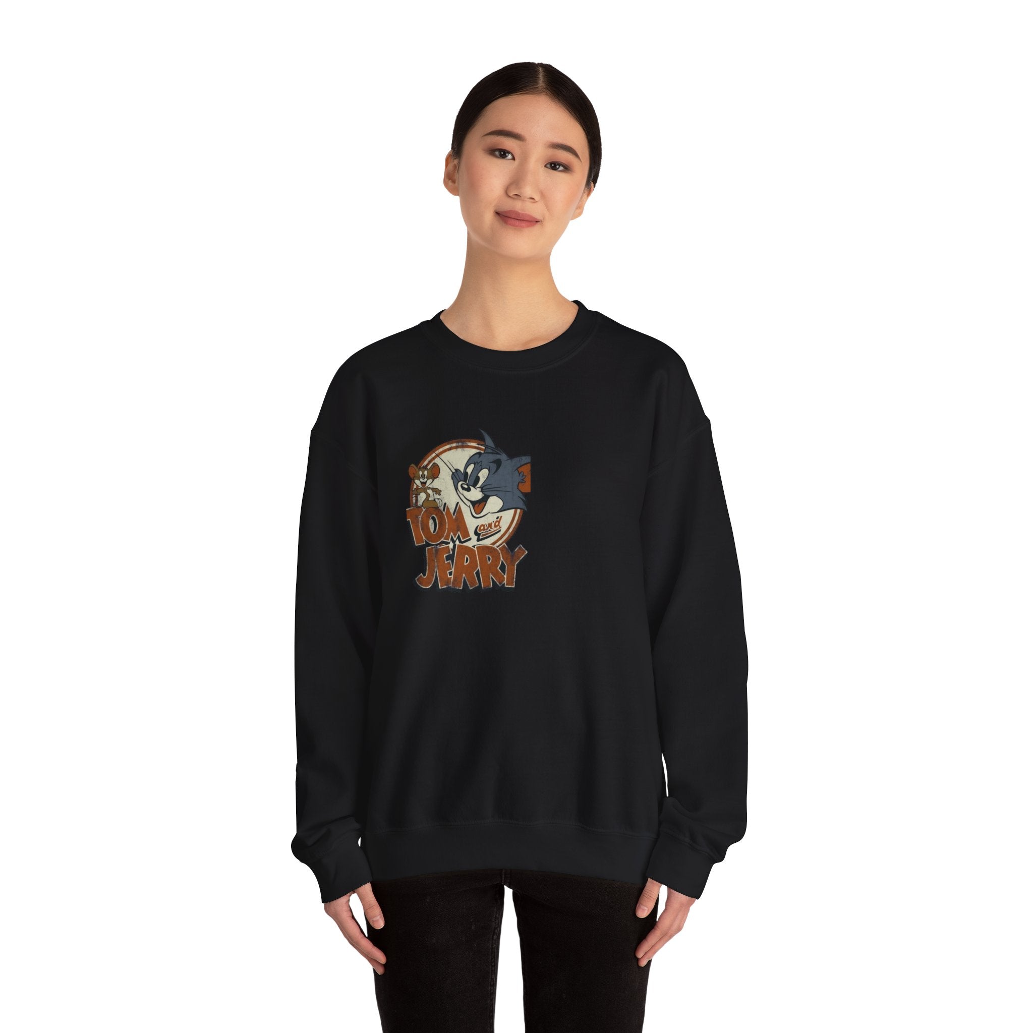 Tom & Jerry Sweatshirt — Retro Cartoon Crewneck