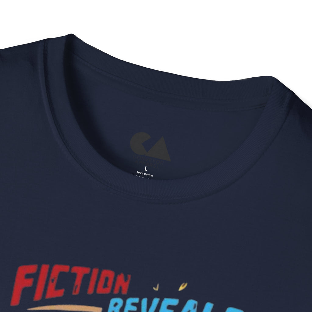 Fiction Reveals Truth Graphic T-Shirt — Retro Lightning Design