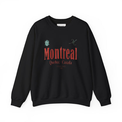 Montreal Inspired Unisex Crewneck Sweatshirt - Cozy, Casual Wear for Travelers, Souvenir Gift, Perfect for Holidays