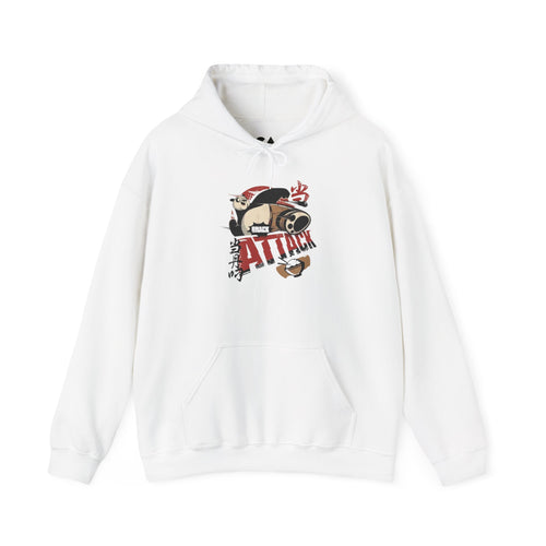 Attack Panda Hoodie — Cute Kung Fu Panda Graphic Pullover