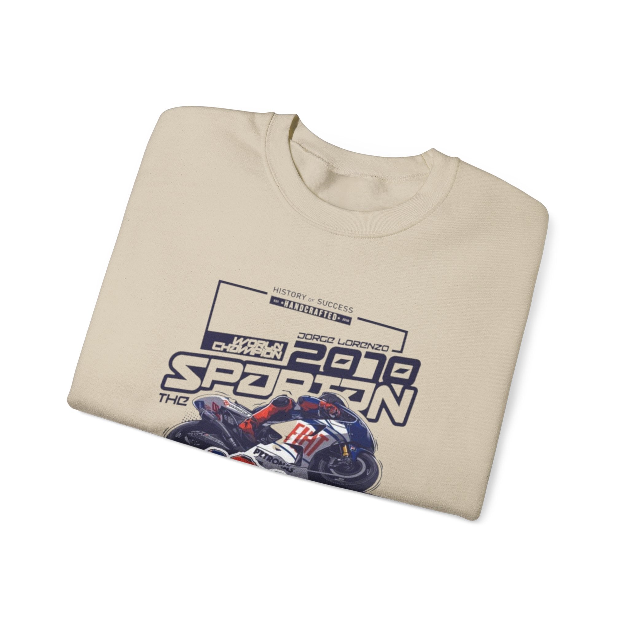 Moto GP Crewneck Sweatshirt — '2079 Spartan' Vintage Racing Design
