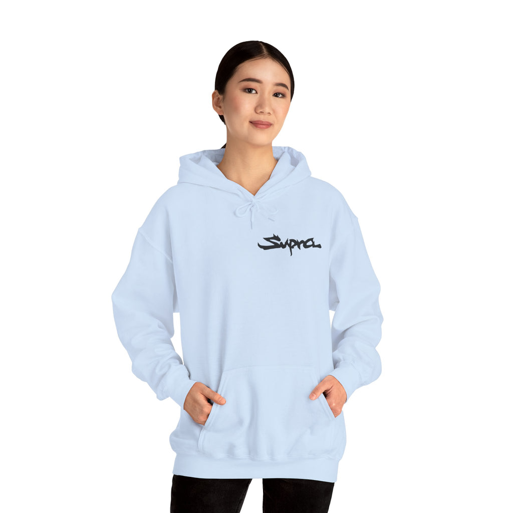 Supra Car Hoodie — Orange Supra Graphic Pullover