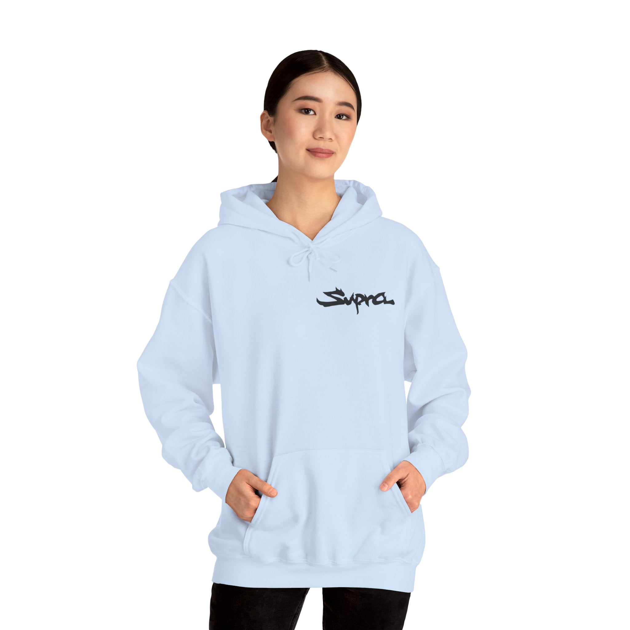 Supra Car Hoodie — Orange Supra Graphic Pullover