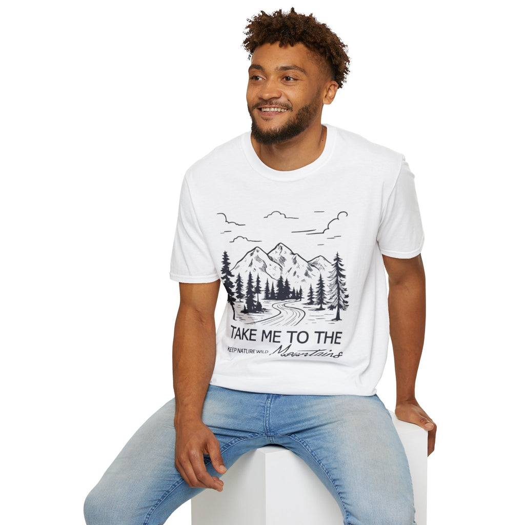 Mountain Graphic T-Shirt — "Take Me to the Mountains" Outdoor Nature Tee
