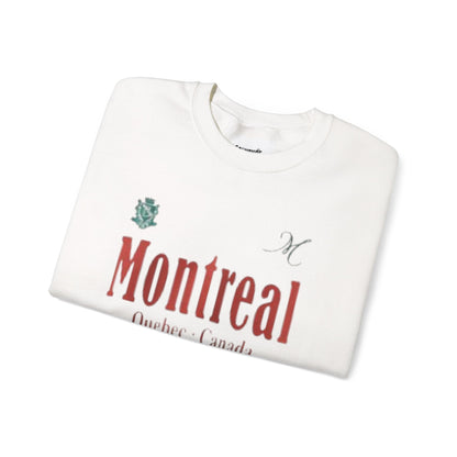 Montreal Inspired Unisex Crewneck Sweatshirt - Cozy, Casual Wear for Travelers, Souvenir Gift, Perfect for Holidays