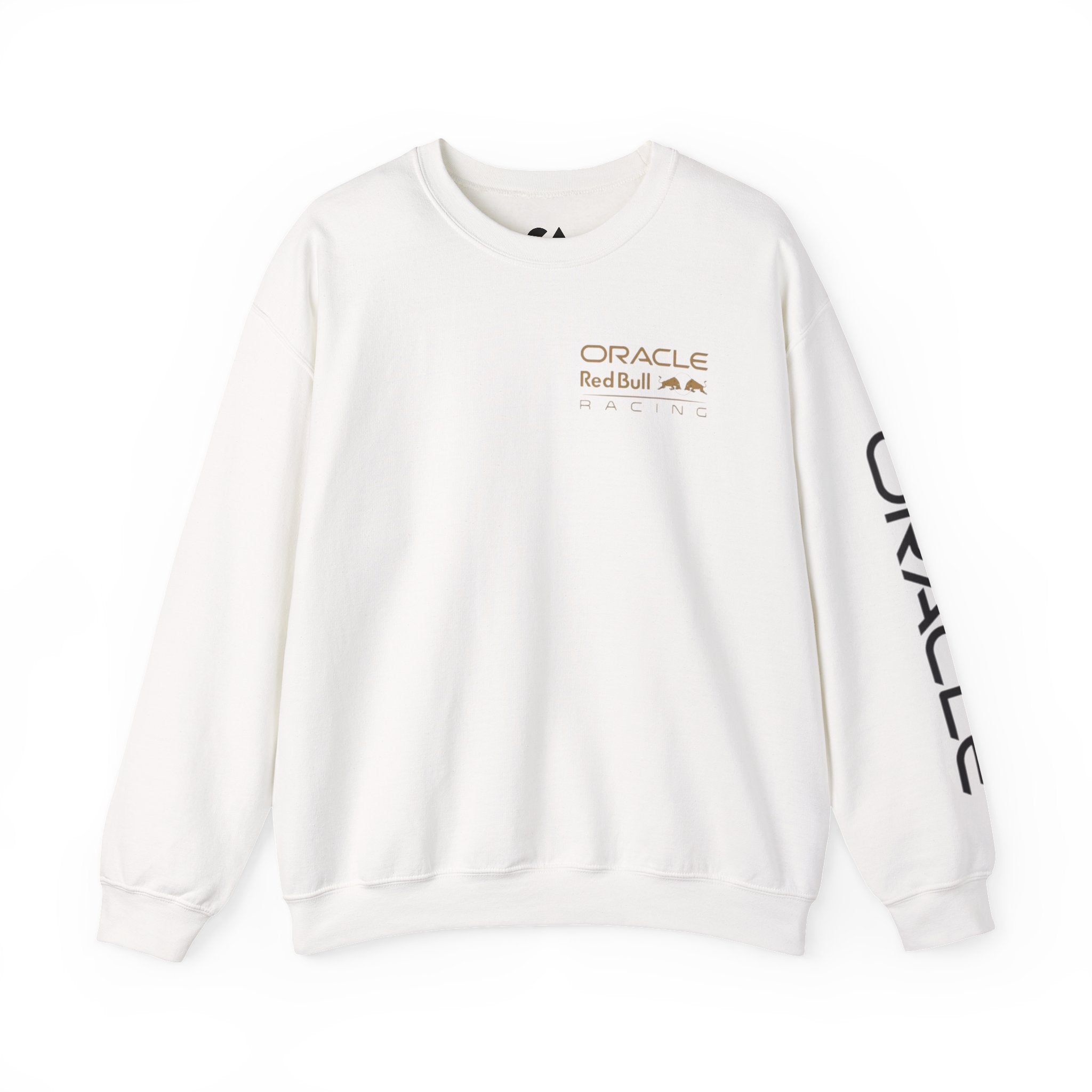 Oracle Red Bull Racing Crewneck Sweatshirt — Minimal Logo Sleeve Pullover