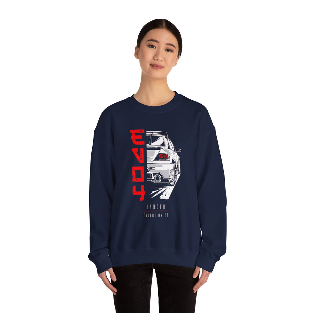 Evolution IV Racer Crewneck Sweatshirt — JDM Street Racing Graphic