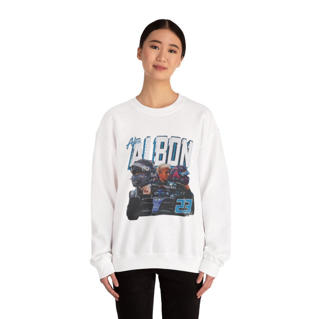 Racing Driver Crewneck Sweatshirt — 'Albon' Graphic Race Car Design