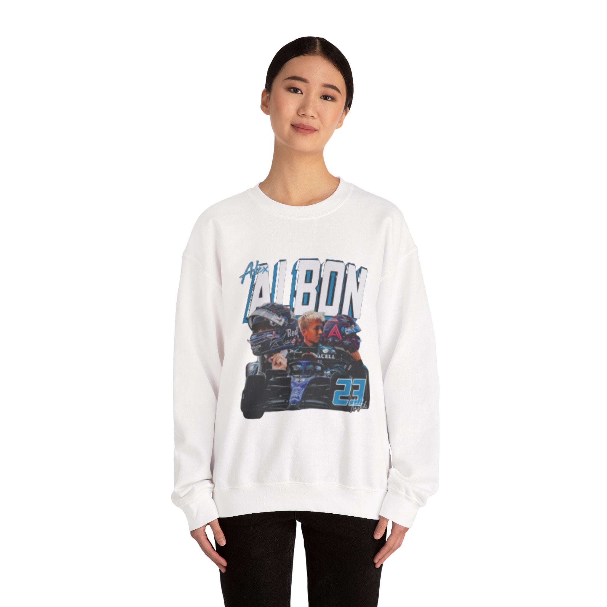 Racing Driver Crewneck Sweatshirt — 'Albon' Graphic Race Car Design
