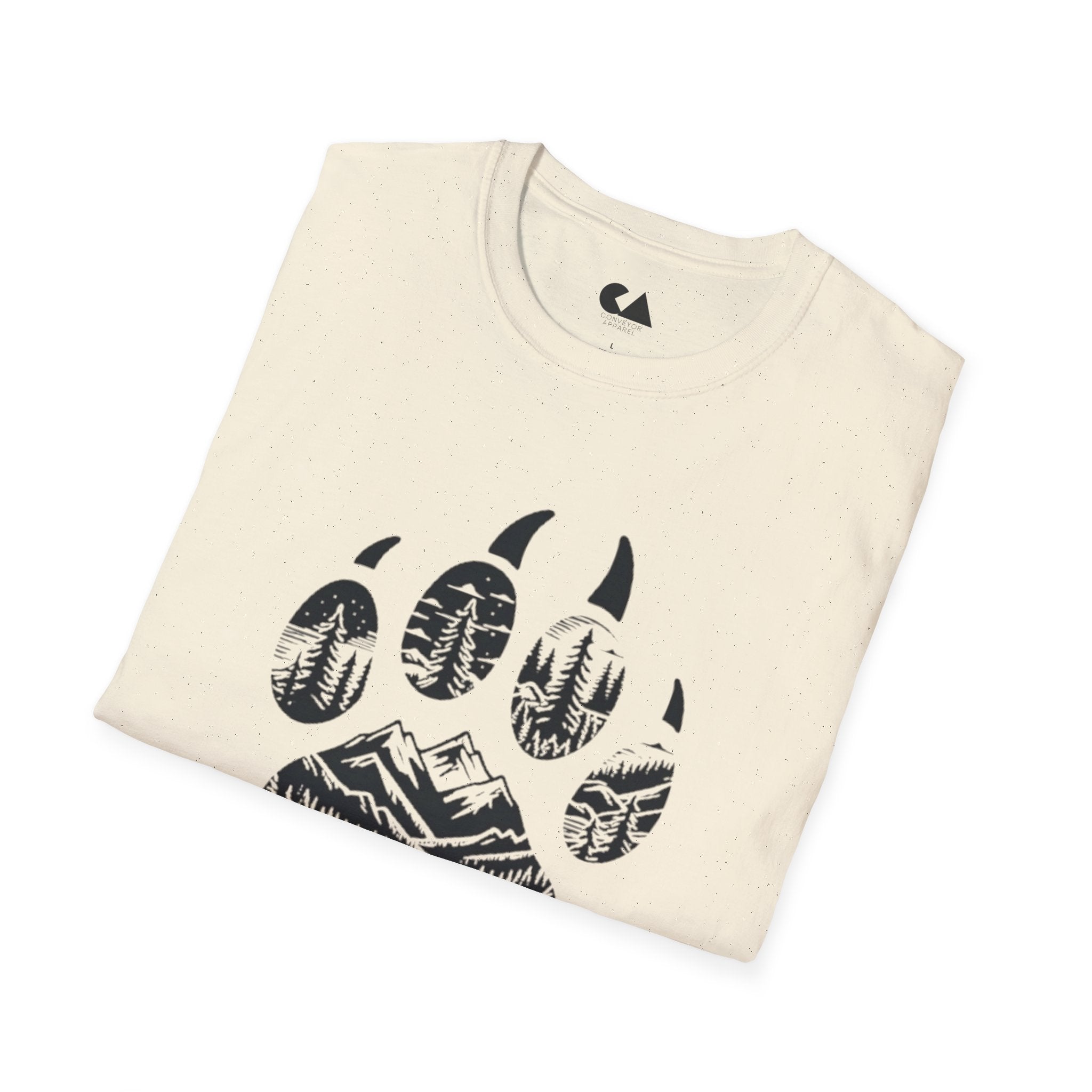 Stay Wild Bear Paw T-Shirt — Nature Mountain Forest Graphic Tee