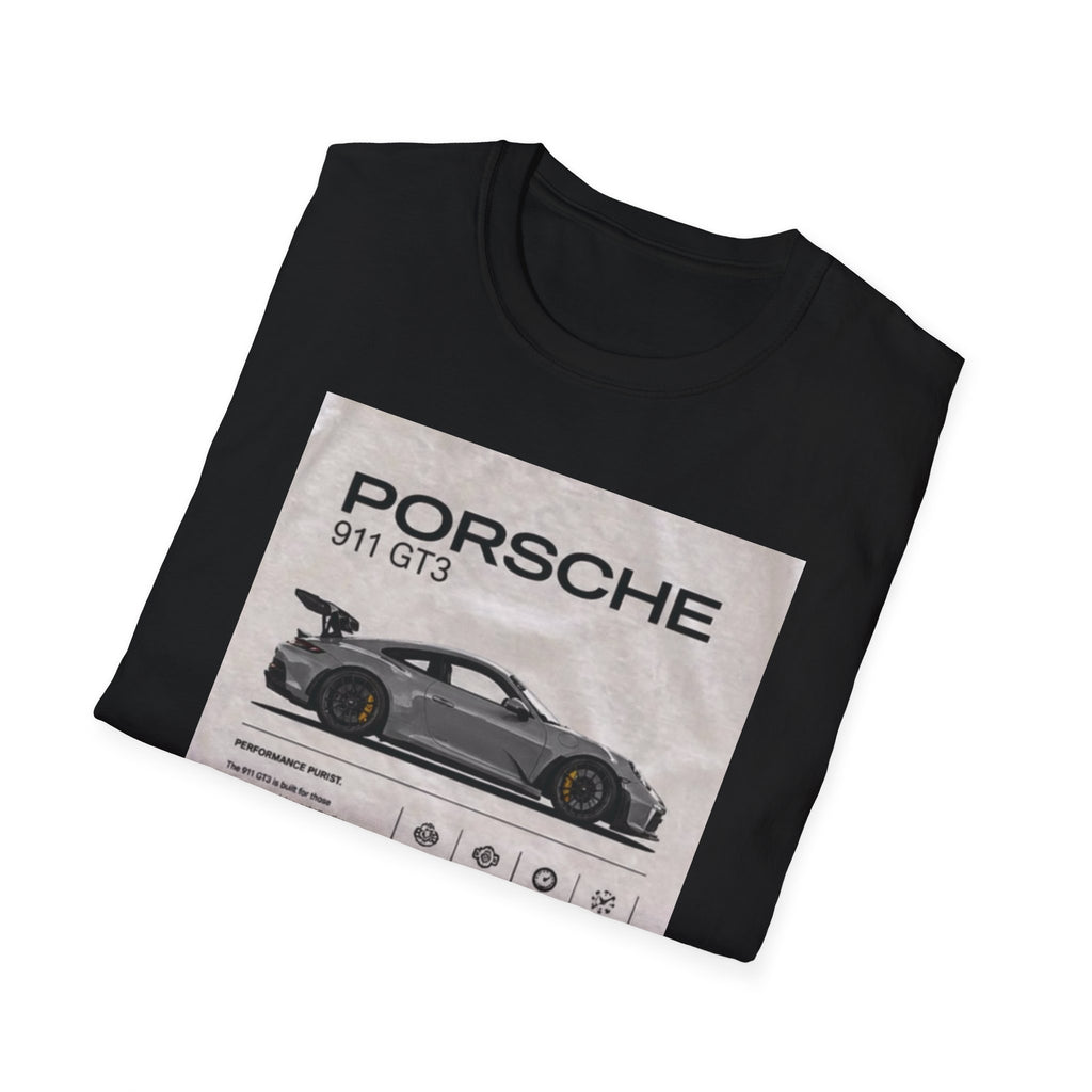 Porsche 911 GT3 Poster Tee — Racing Car Graphic T-Shirt