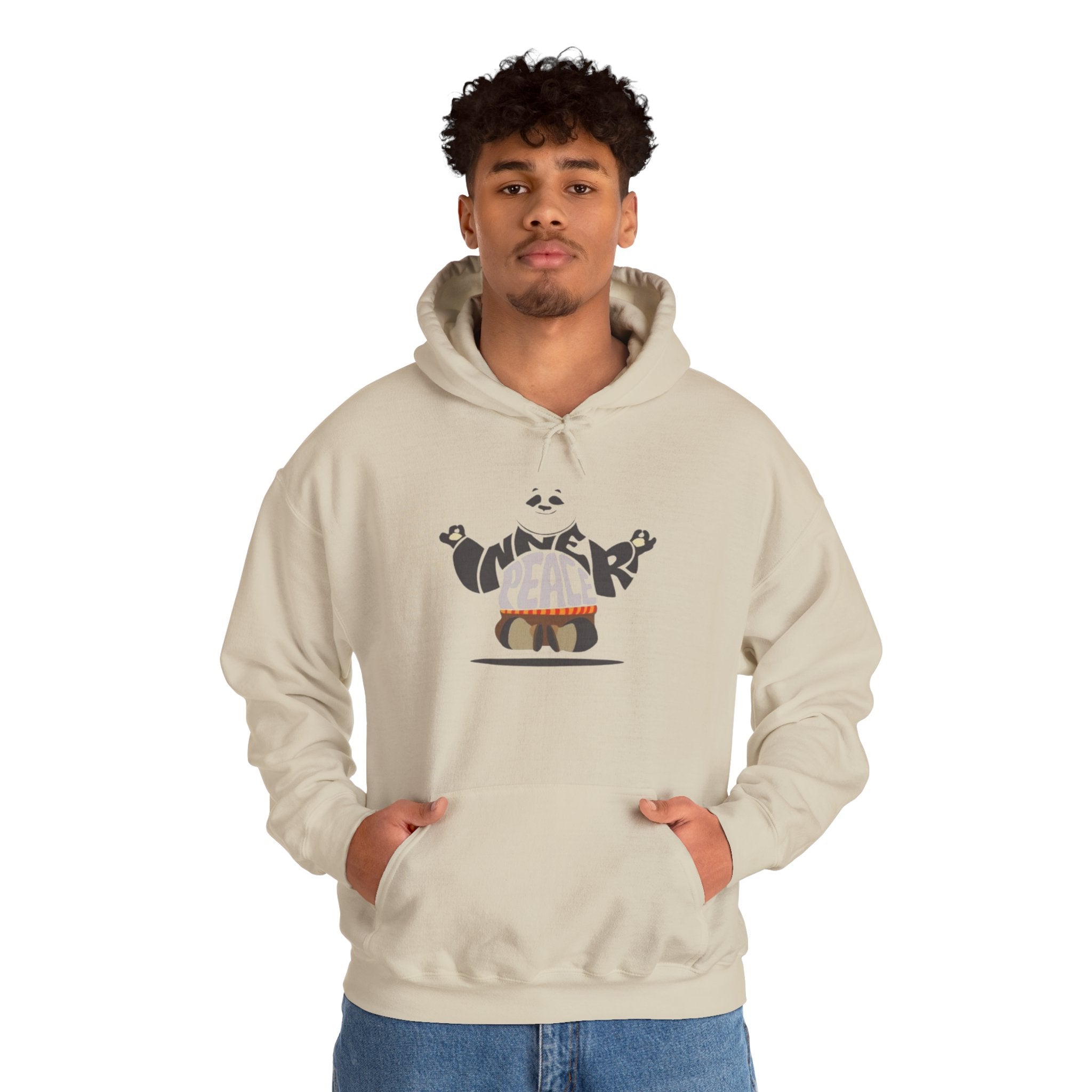 Peace Panda Hoodie — Cute Meditation Panda Graphic Pullover | Kung Fu Panda