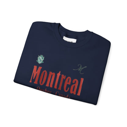 Montreal Inspired Unisex Crewneck Sweatshirt - Cozy, Casual Wear for Travelers, Souvenir Gift, Perfect for Holidays