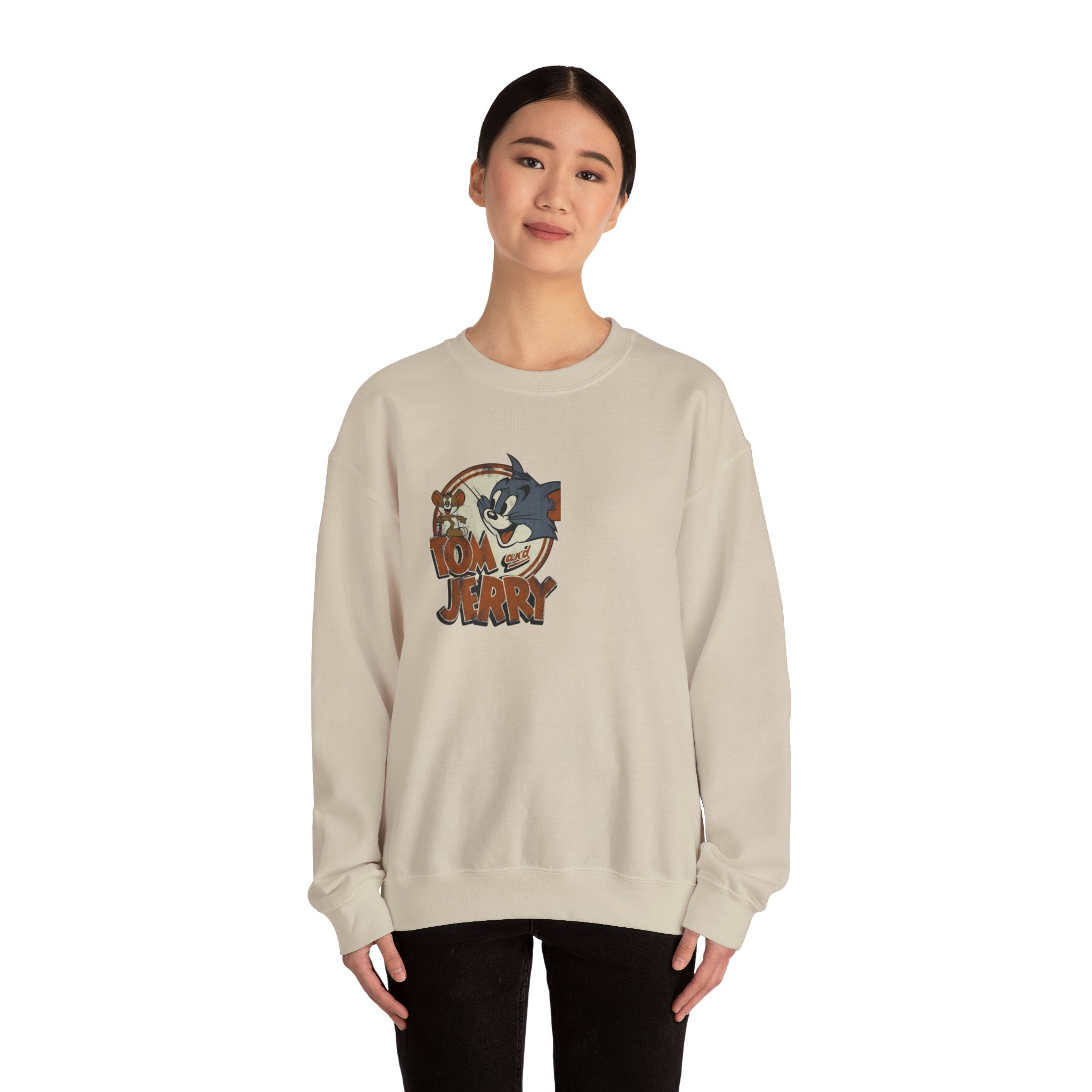 Tom & Jerry Sweatshirt — Retro Cartoon Crewneck