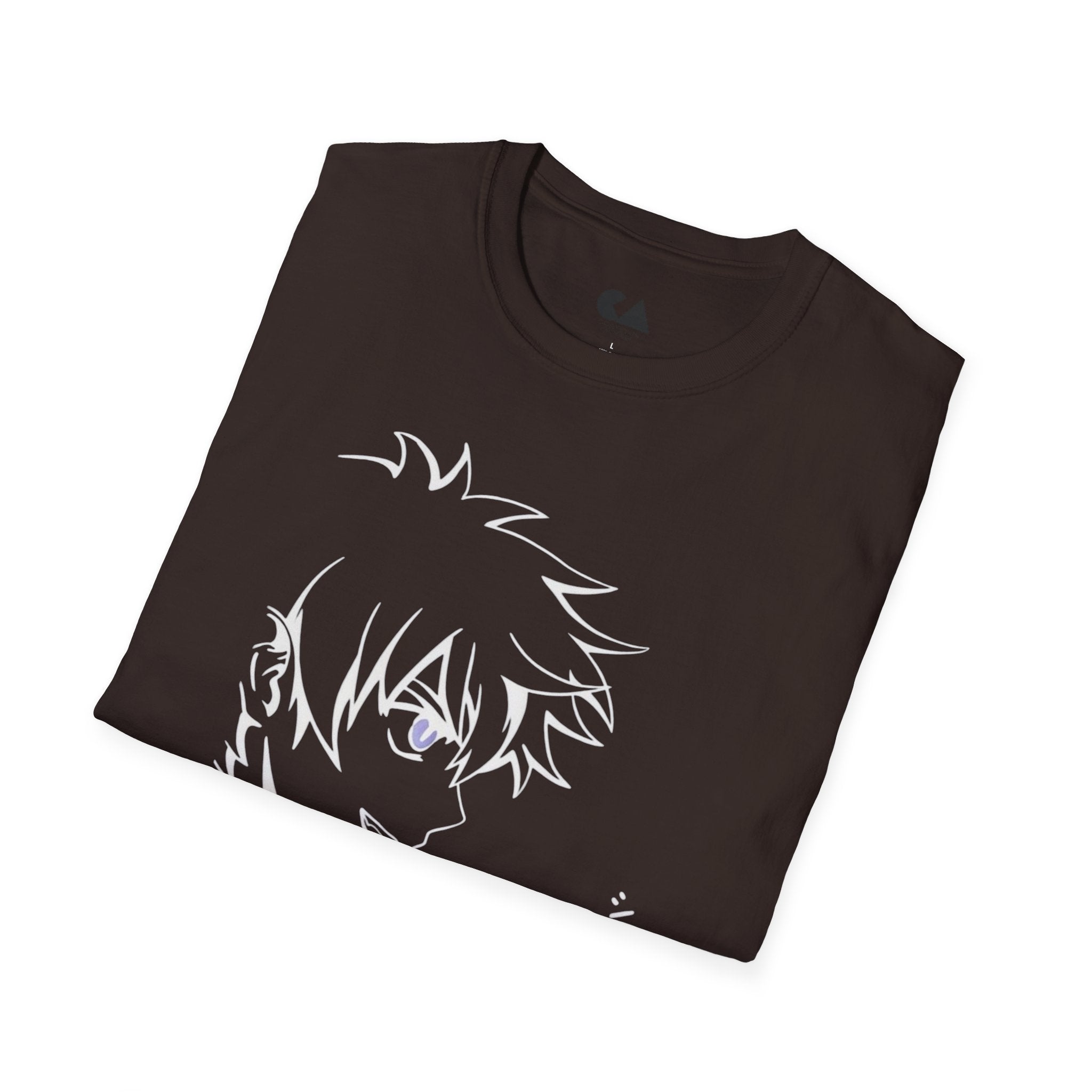 Gojo Inspired T-Shirt— Minimal Manga Face with Japanese Text