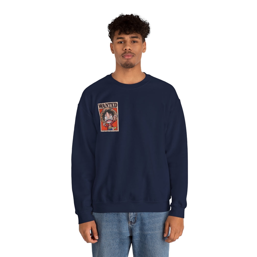 Wanted Poster Sweatshirt — Monkey D Luffy Graphic Crewneck