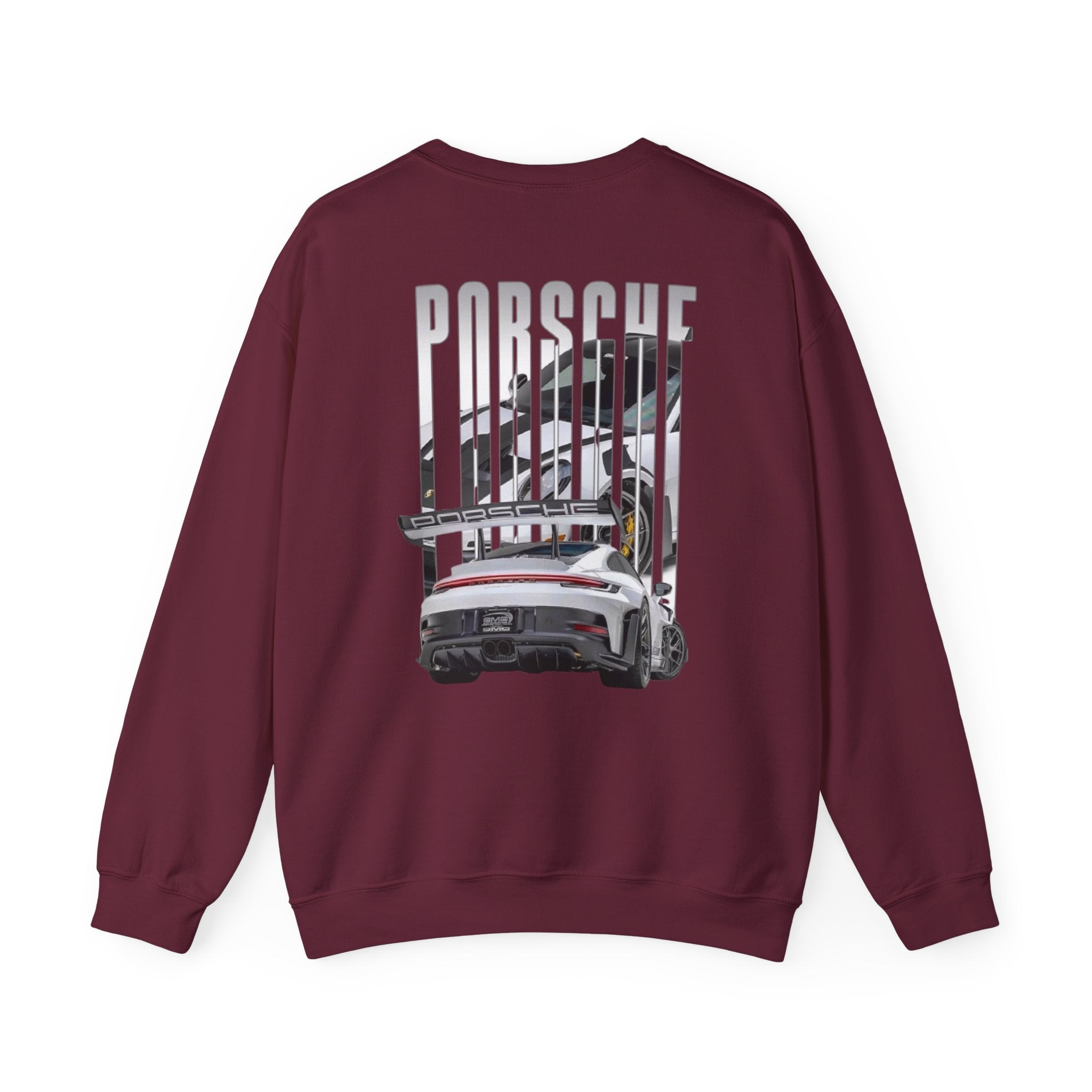 Porsche Graphic Crewneck Sweatshirt — Rear 911 GT3 Design
