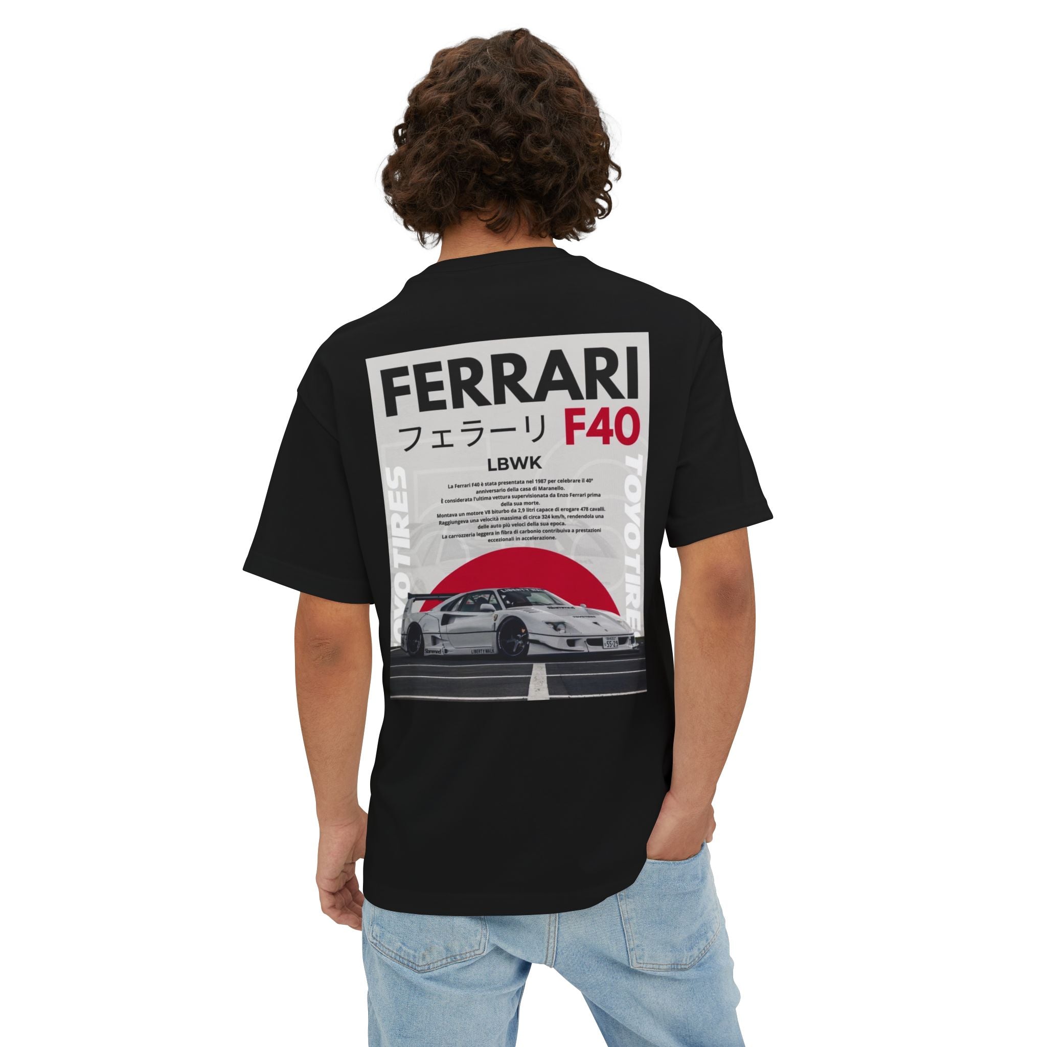 Ferrari F40 Graphic Tee — JDM Racing Retro Car Shirt