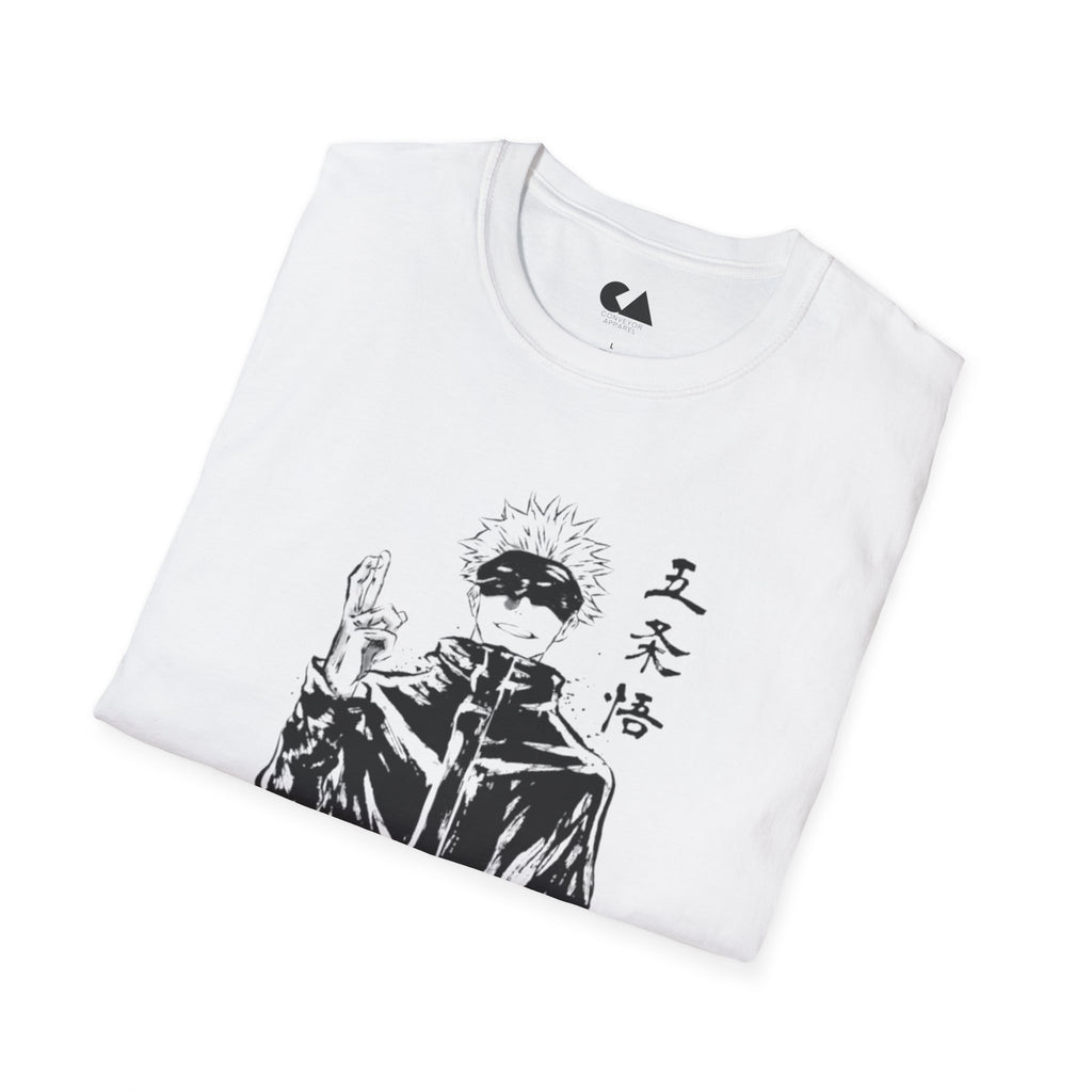 Sumi-E Anime Tee — Ink Brush Gojo Satoru Graphic T-Shirt