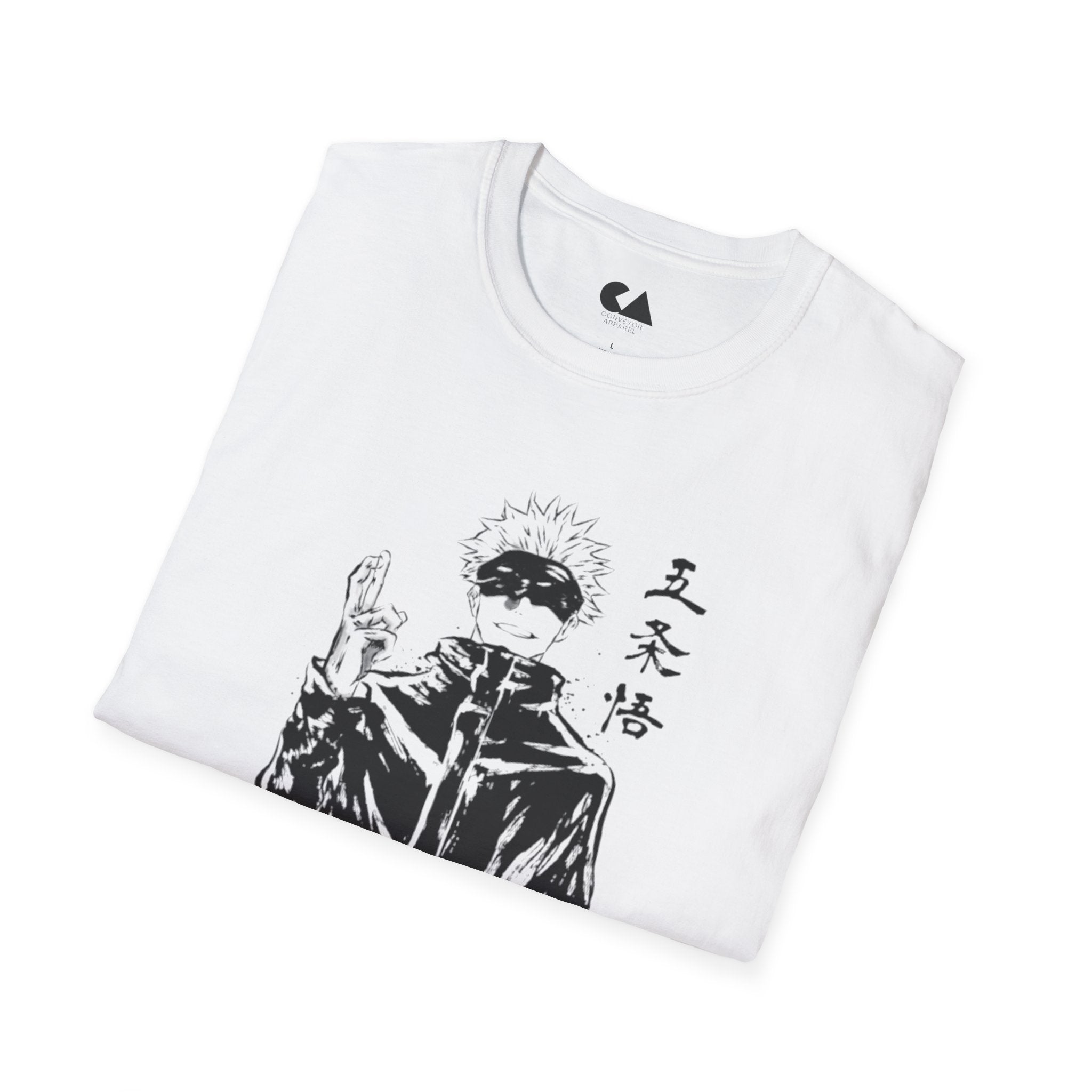 Sumi-E Anime Tee — Ink Brush Gojo Satoru Graphic T-Shirt