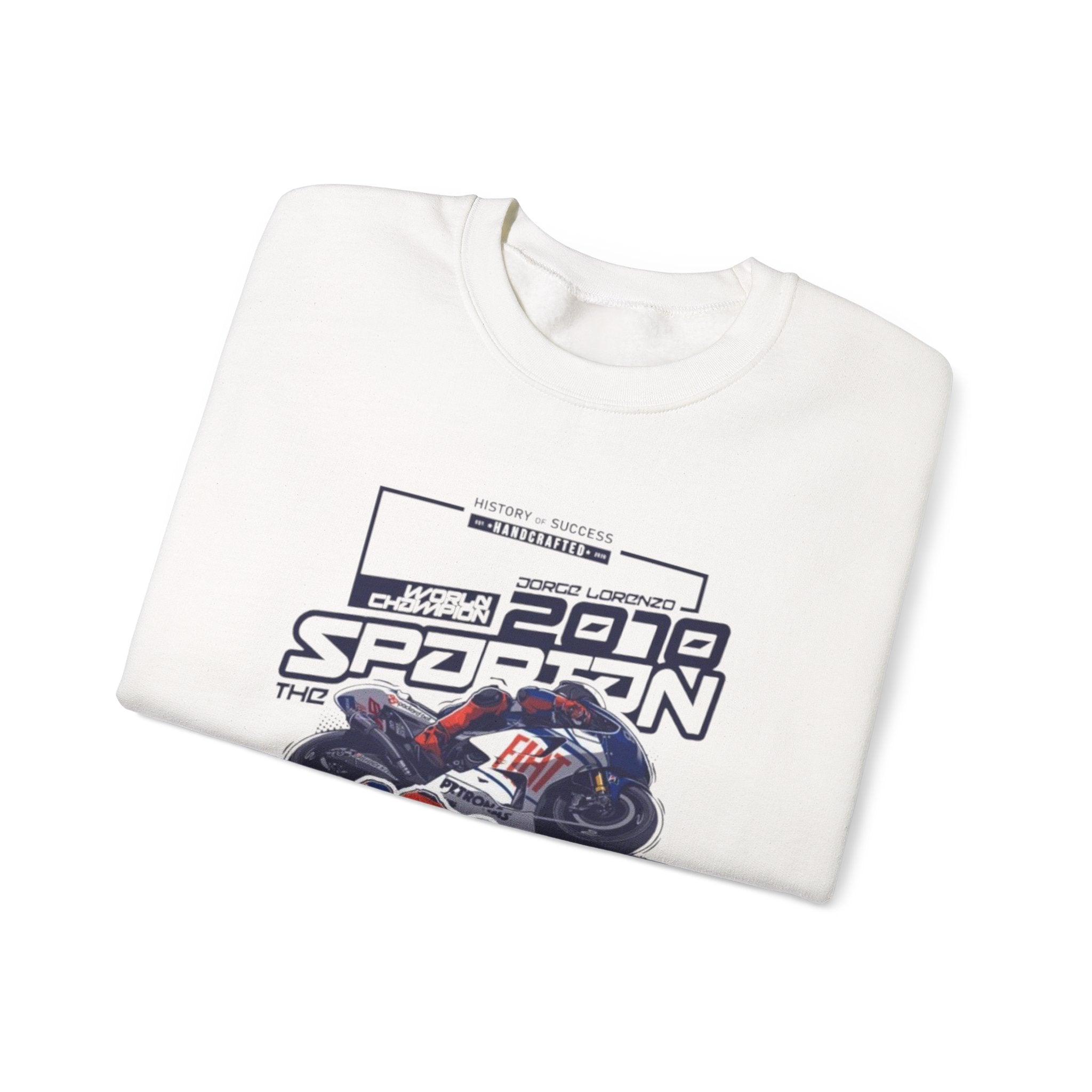 Moto GP Crewneck Sweatshirt — '2079 Spartan' Vintage Racing Design