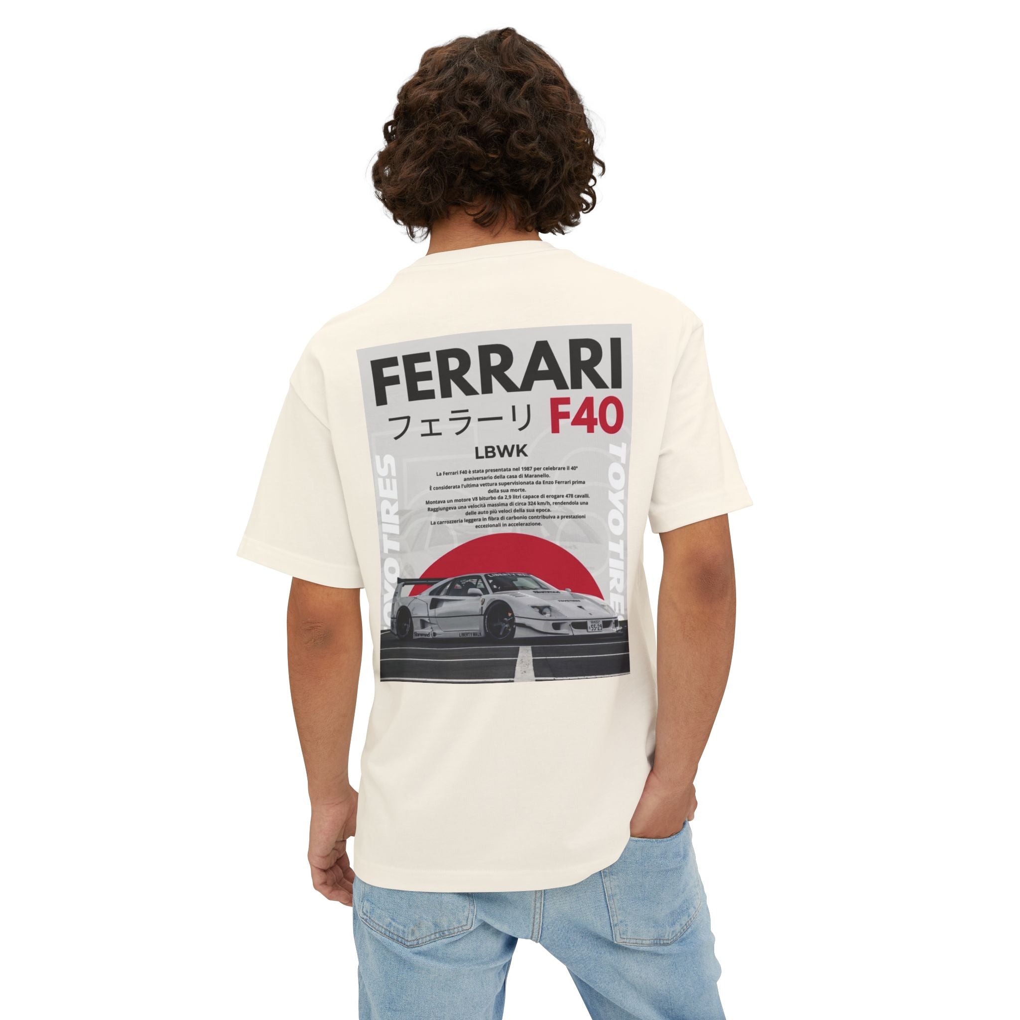 Ferrari F40 Graphic Tee — JDM Racing Retro Car Shirt