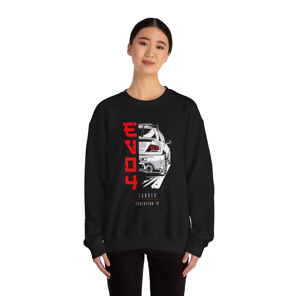 Evolution IV Racer Crewneck Sweatshirt — JDM Street Racing Graphic