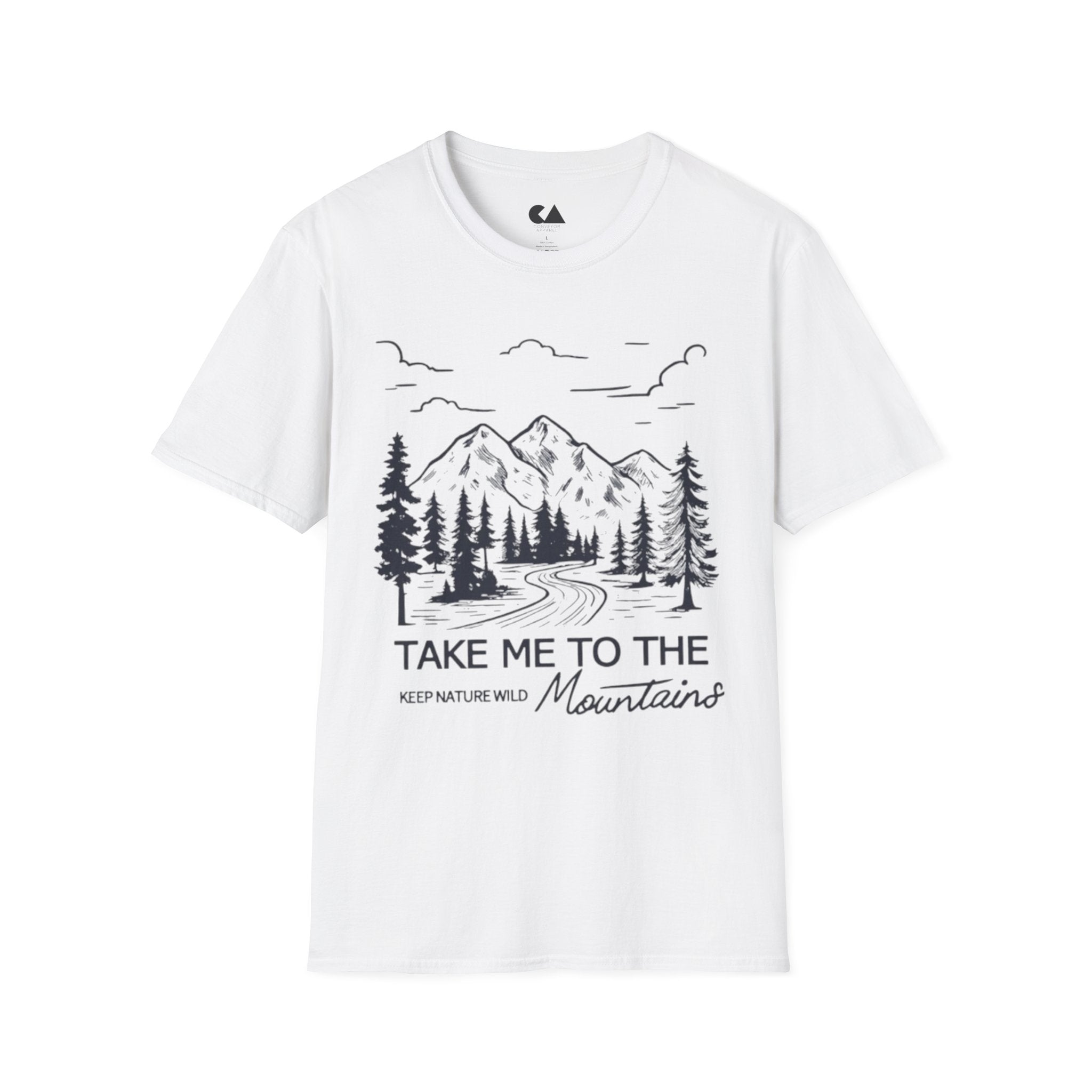 Mountain Graphic T-Shirt — "Take Me to the Mountains" Outdoor Nature Tee