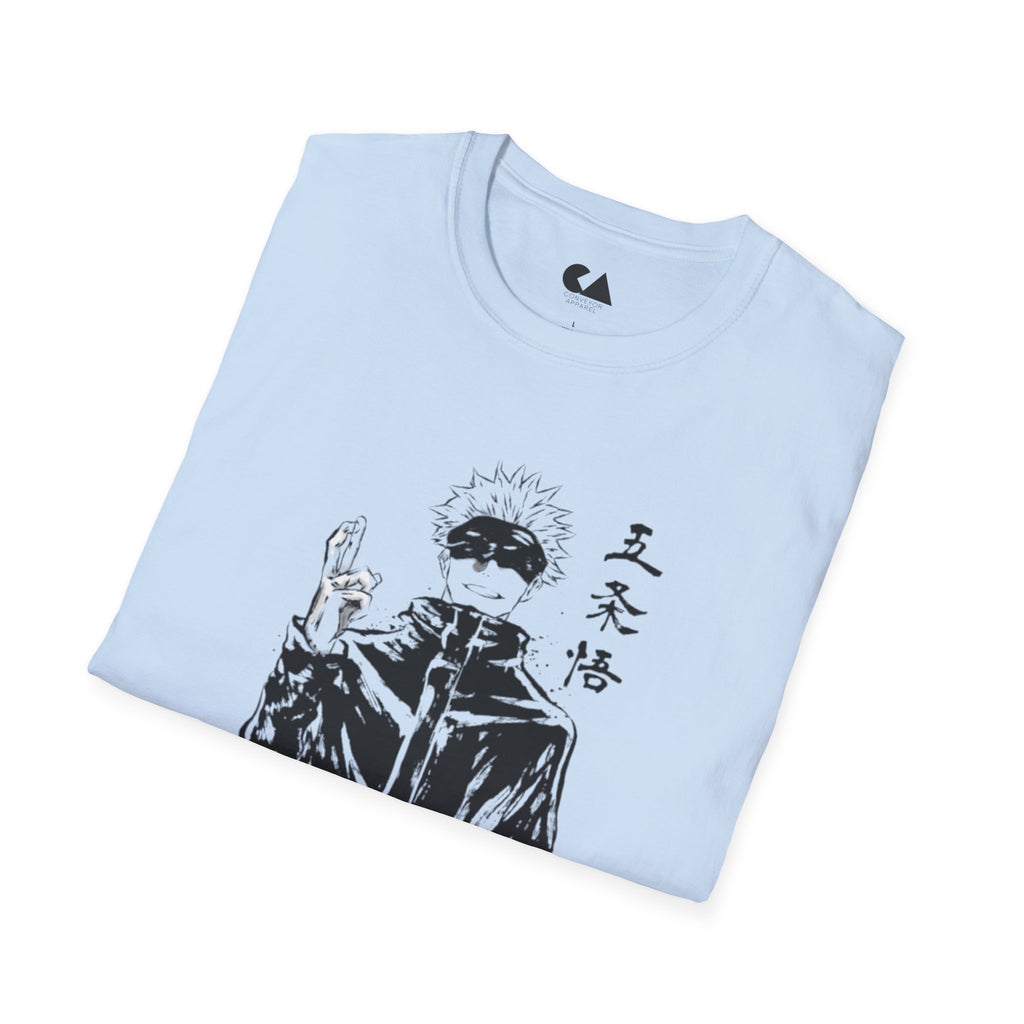 Sumi-E Anime Tee — Ink Brush Gojo Satoru Graphic T-Shirt