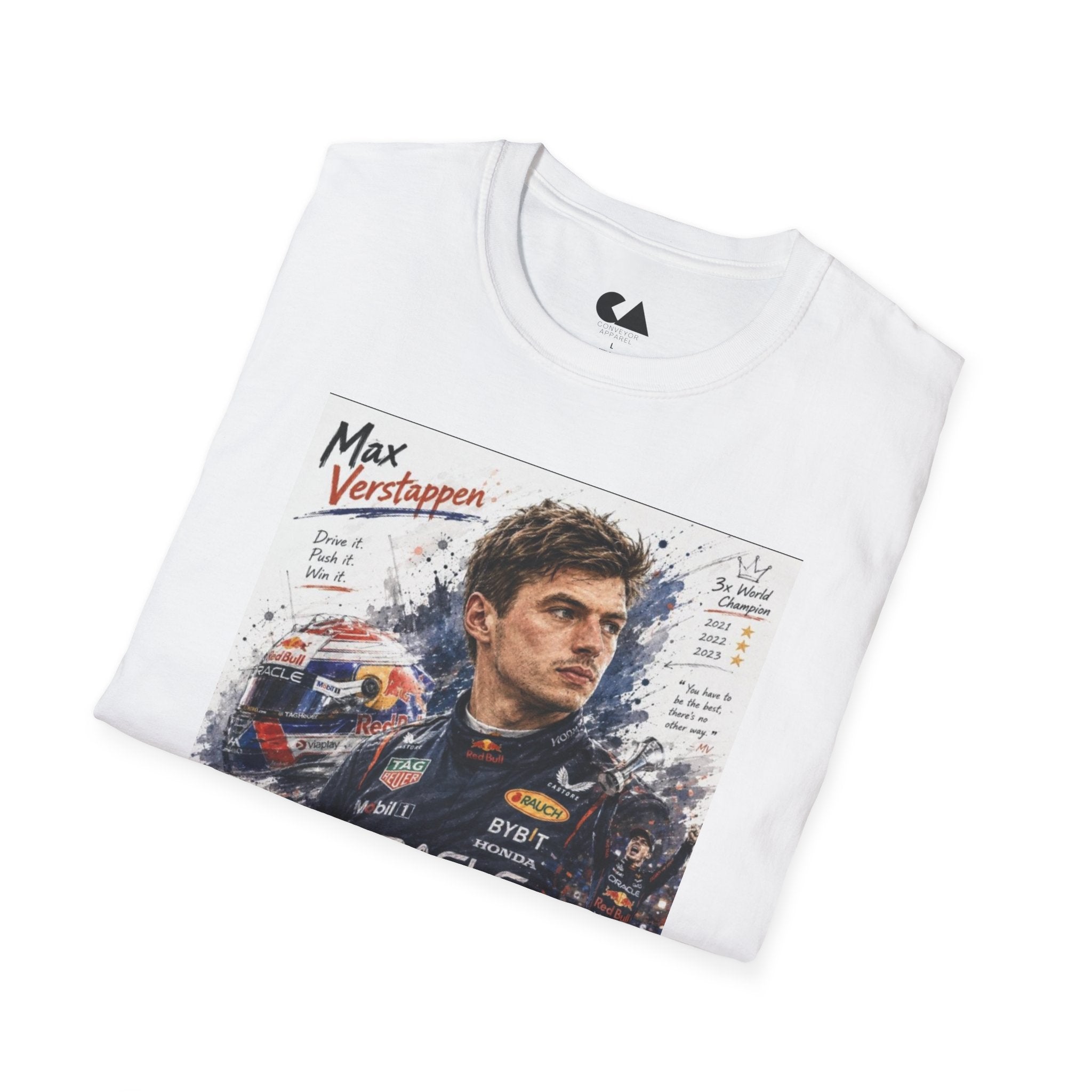 Max Verstappen Portrait T-Shirt — Formula 1 Racing Fan Tee