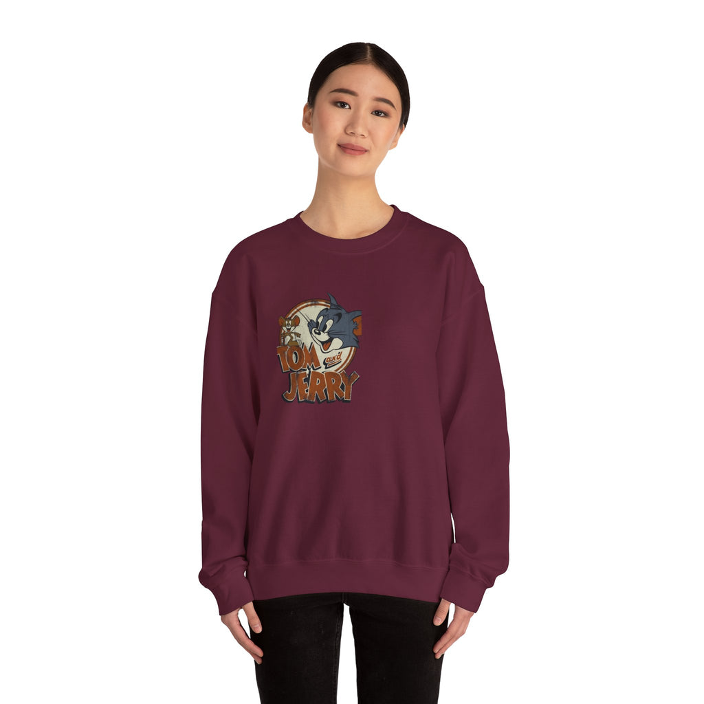 Tom & Jerry Sweatshirt — Retro Cartoon Crewneck