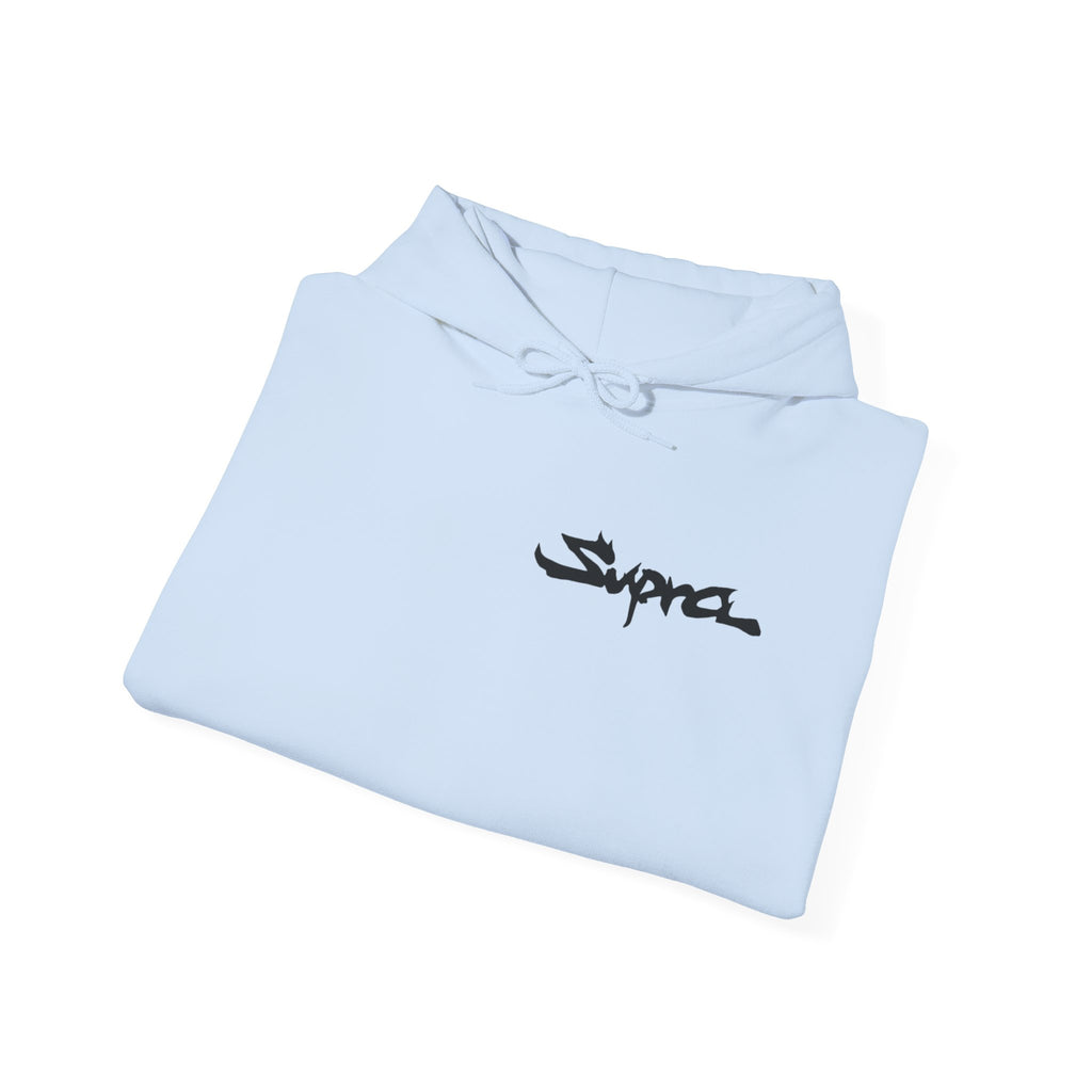 Supra Car Hoodie — Orange Supra Graphic Pullover