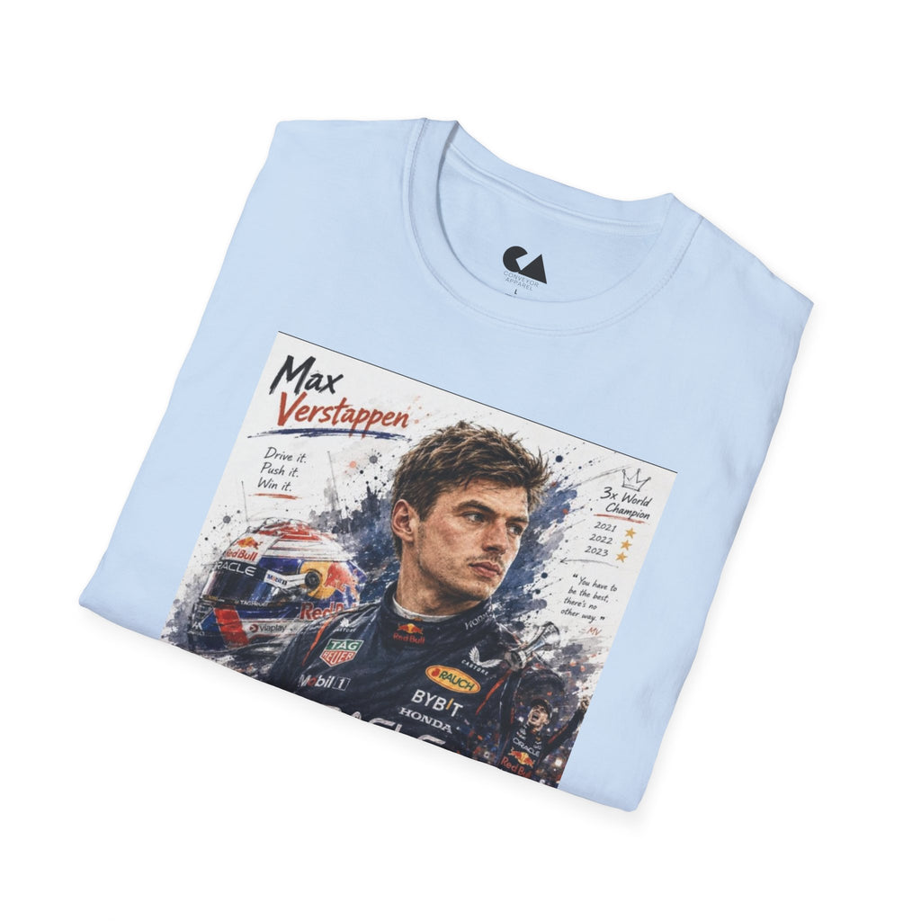 Max Verstappen Portrait T-Shirt — Formula 1 Racing Fan Tee