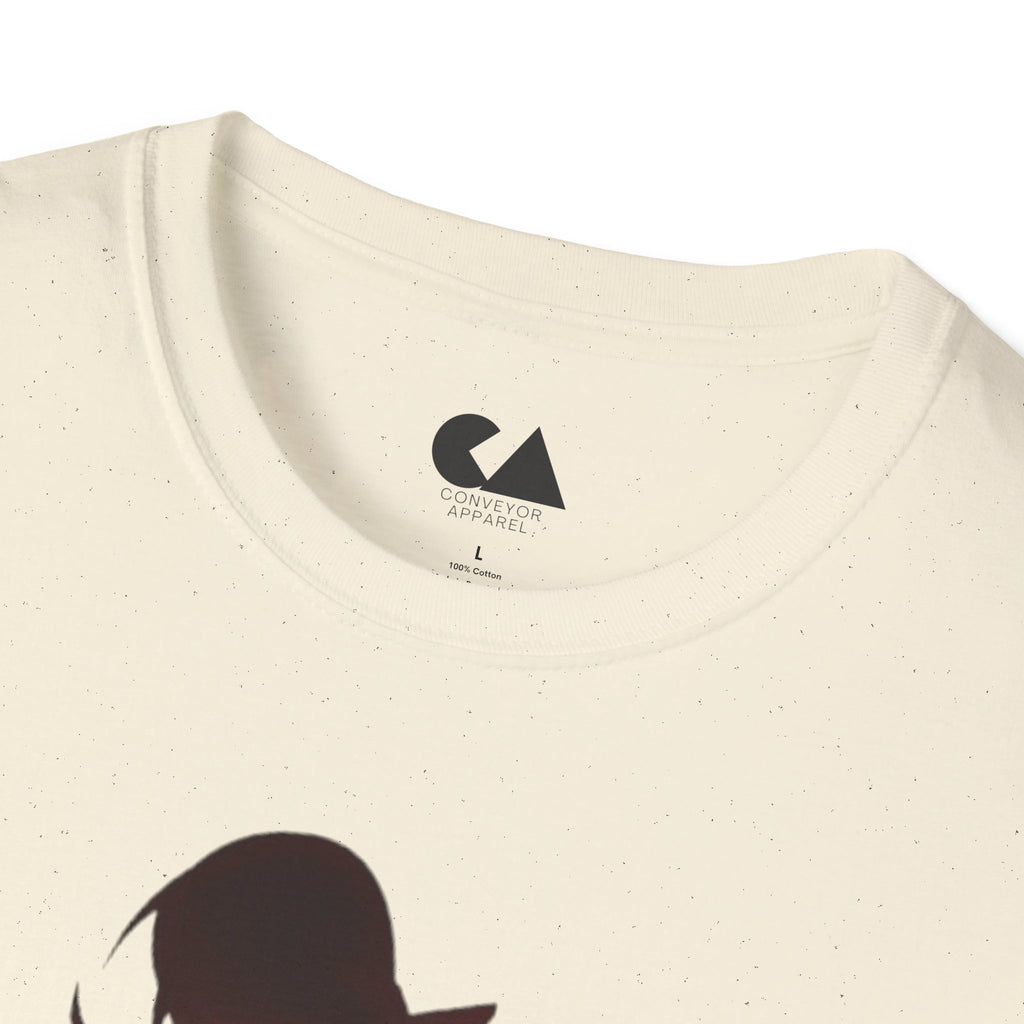 T-Shirt — Samurai Silhouette at Red Moon (Bats & Japanese Script)