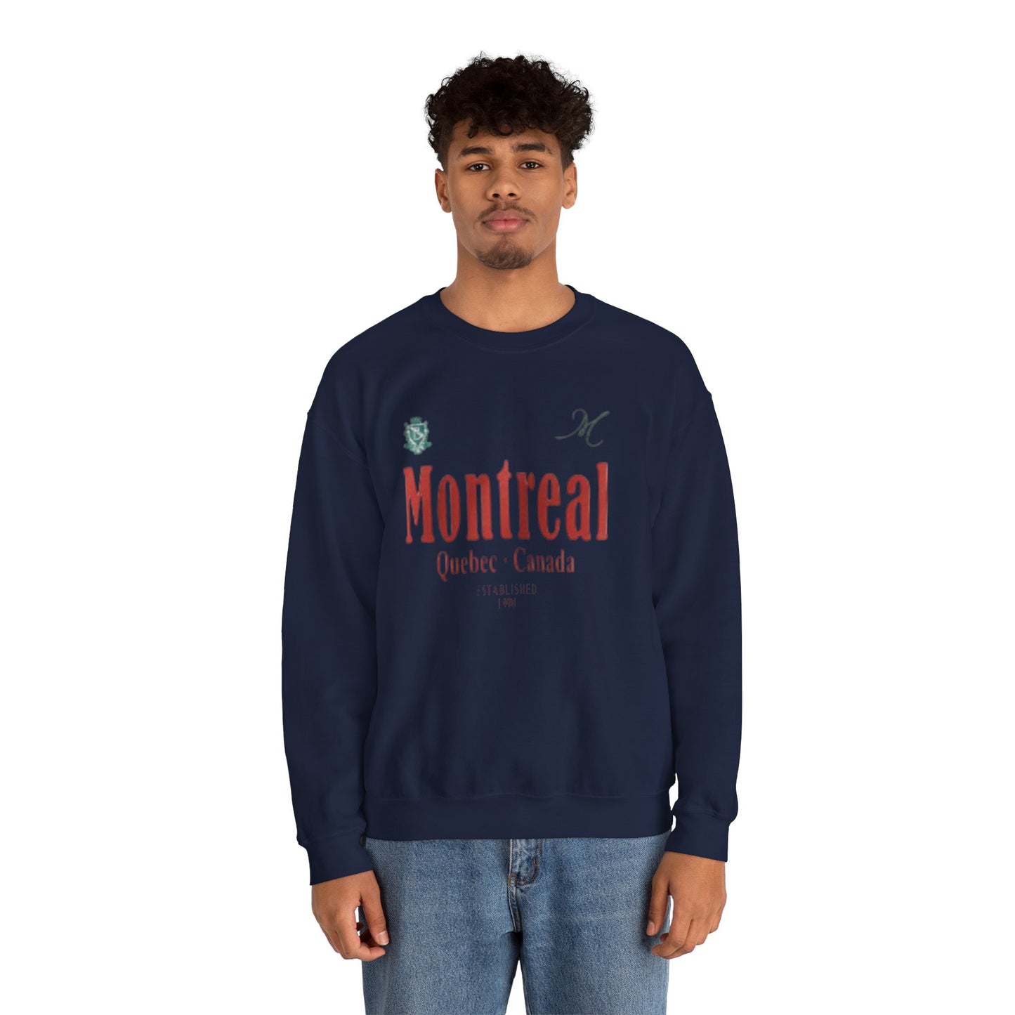 Montreal Inspired Unisex Crewneck Sweatshirt - Cozy, Casual Wear for Travelers, Souvenir Gift, Perfect for Holidays
