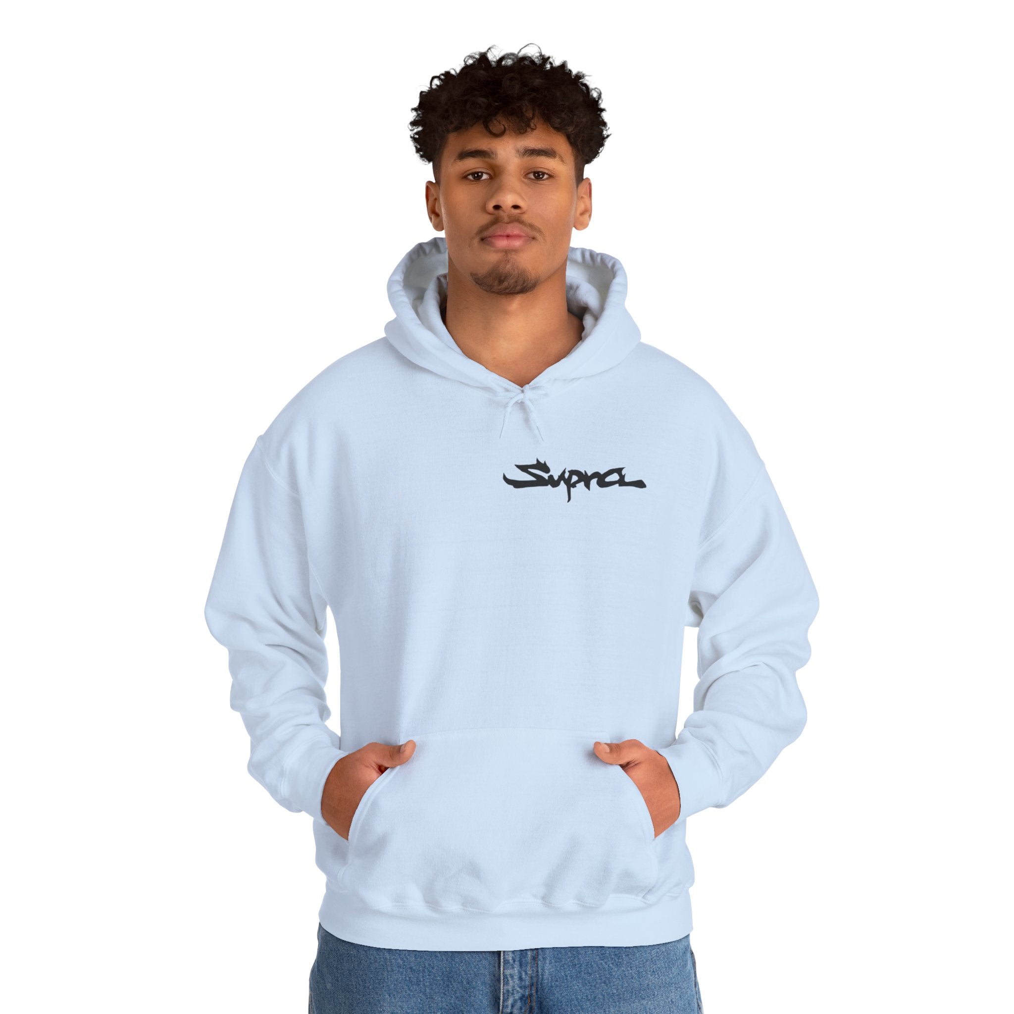 Supra Car Hoodie — Orange Supra Graphic Pullover