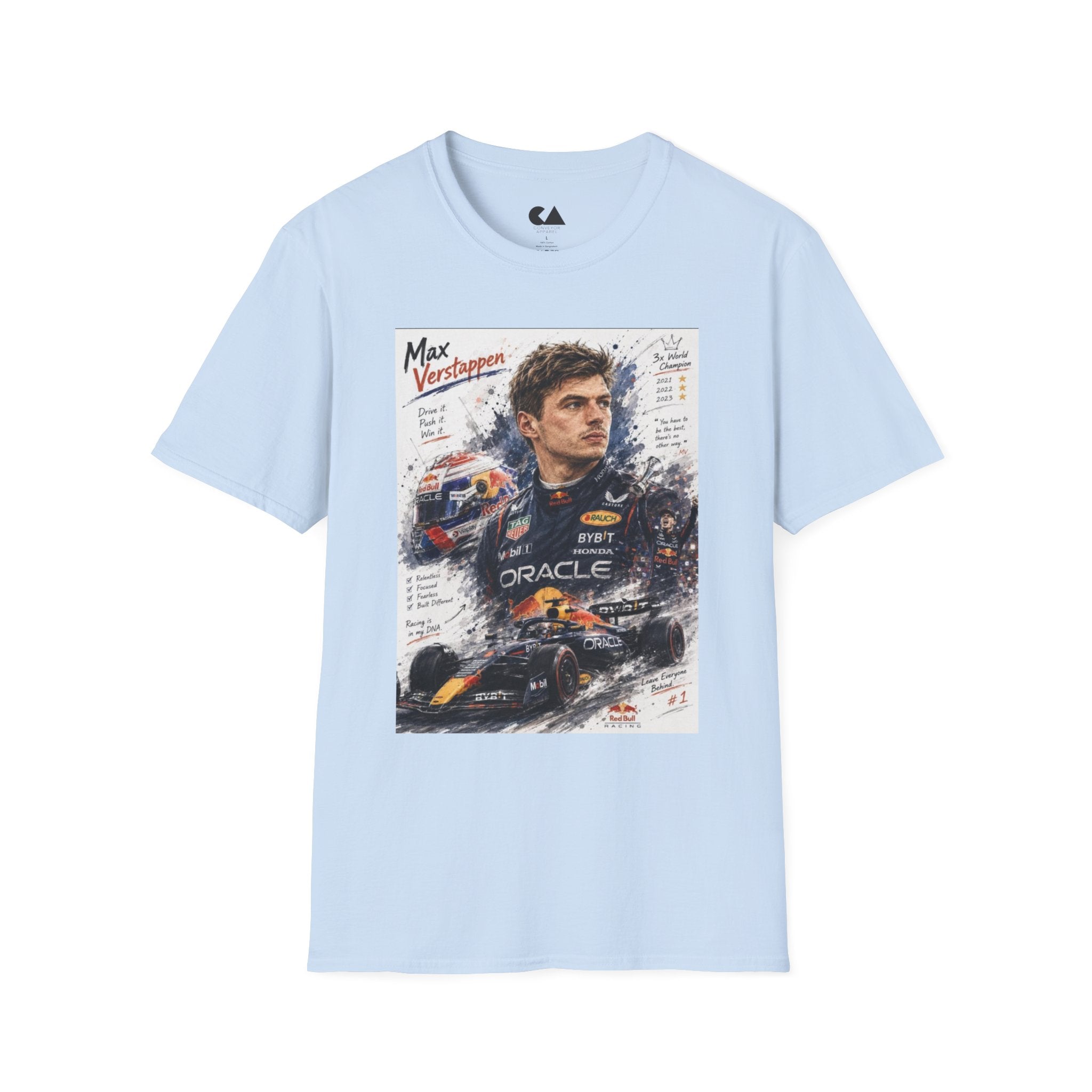 Max Verstappen Portrait T-Shirt — Formula 1 Racing Fan Tee