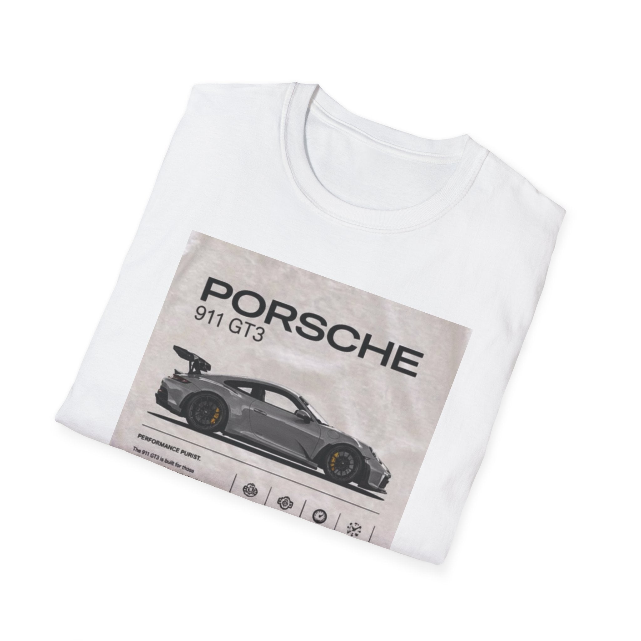 Porsche 911 GT3 Poster Tee — Racing Car Graphic T-Shirt
