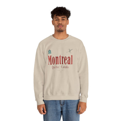 Montreal Inspired Unisex Crewneck Sweatshirt - Cozy, Casual Wear for Travelers, Souvenir Gift, Perfect for Holidays
