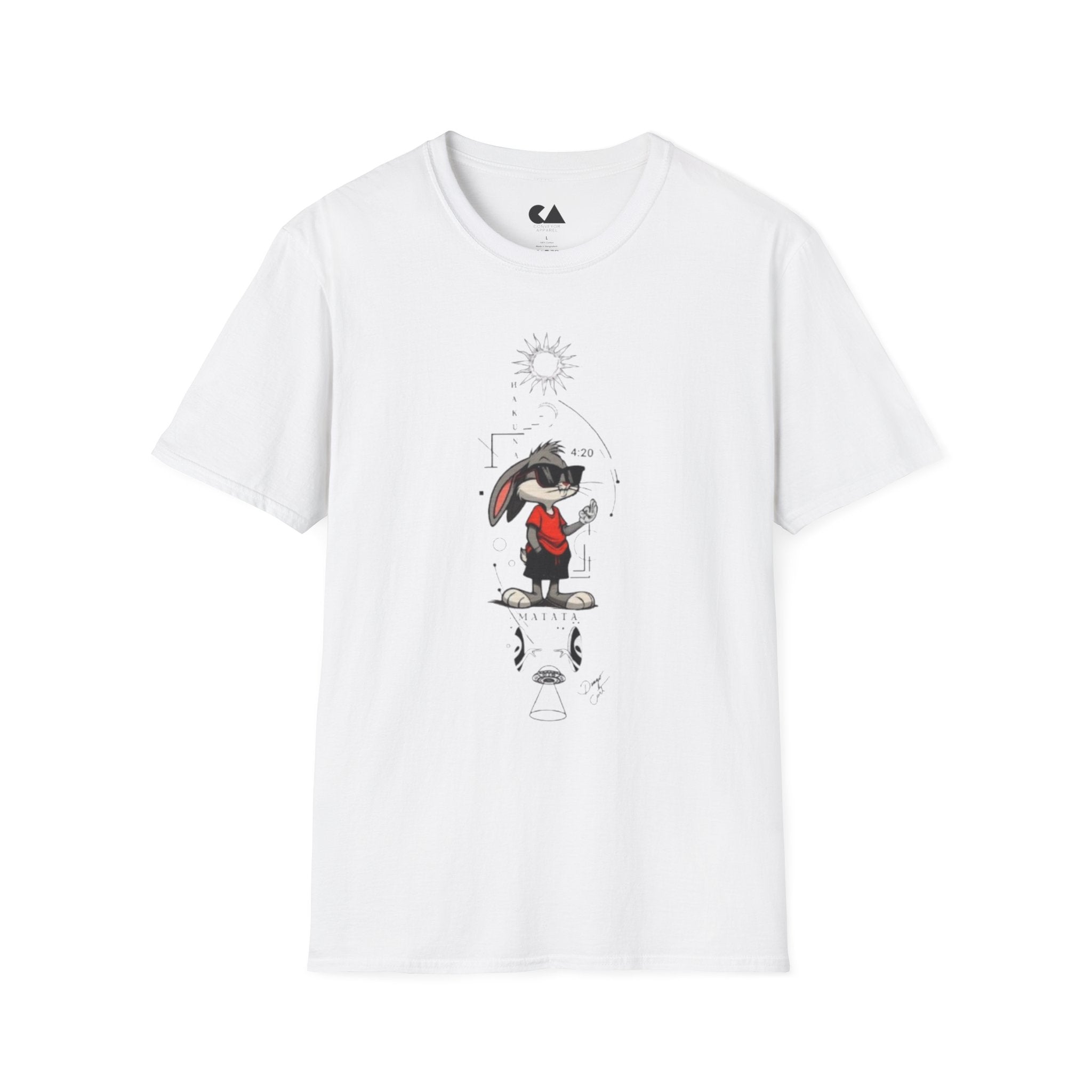 Bunny Cool Graphic T-Shirt — '4:20' Sunglasses Bunny Streetwear Tee