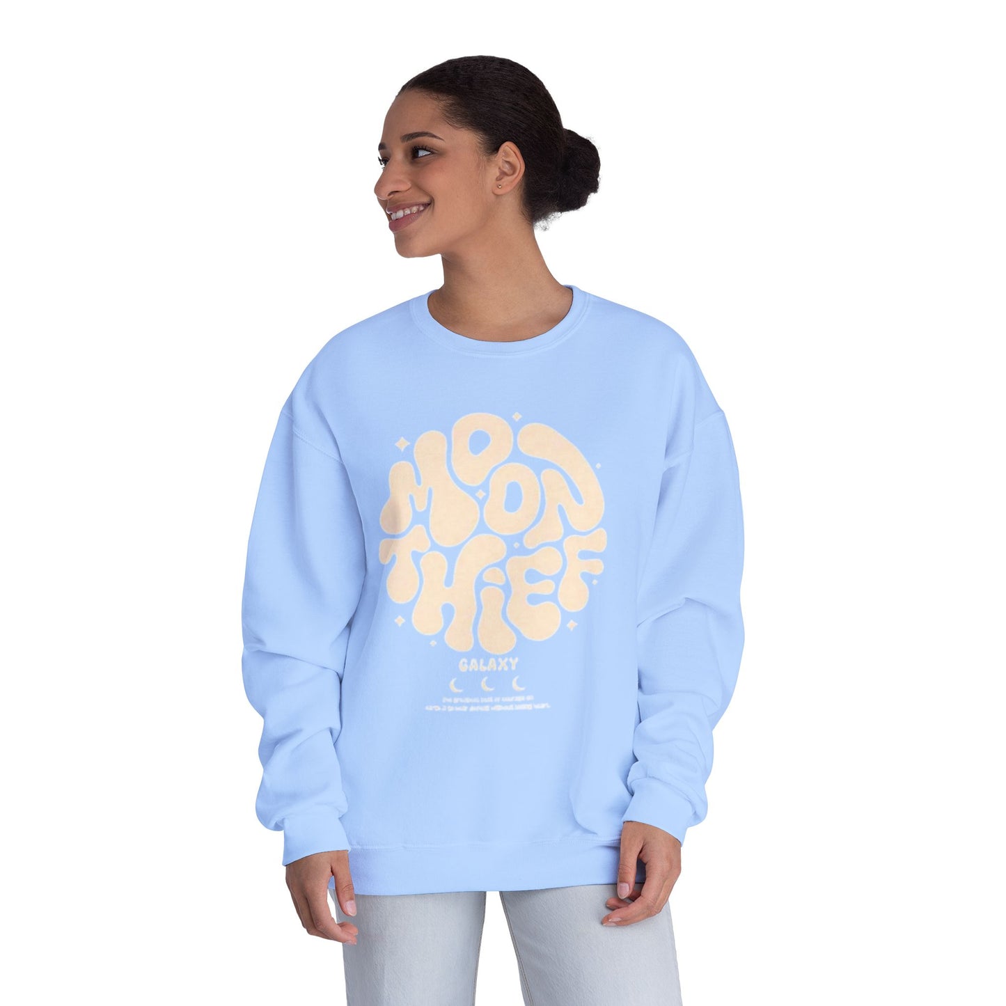 Cosmic Vibes Crewneck Sweatshirt - Moon Thief Design