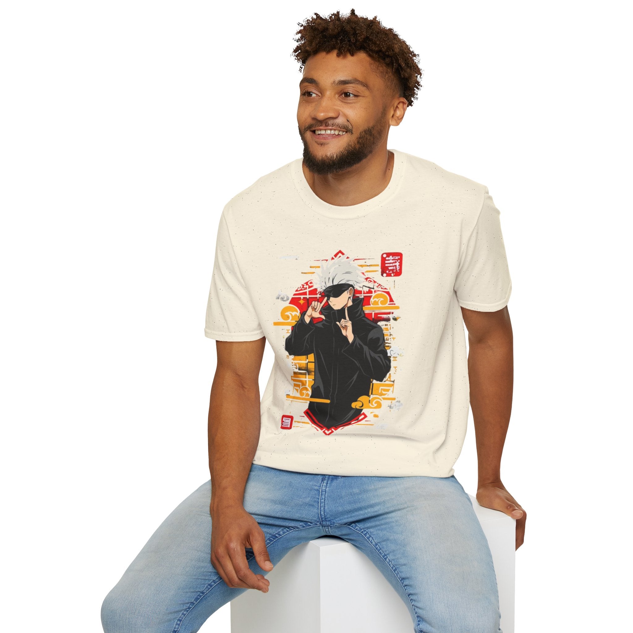Anime Jujutsu Sorcerer Graphic T-Shirt — Cool Masked Character Design