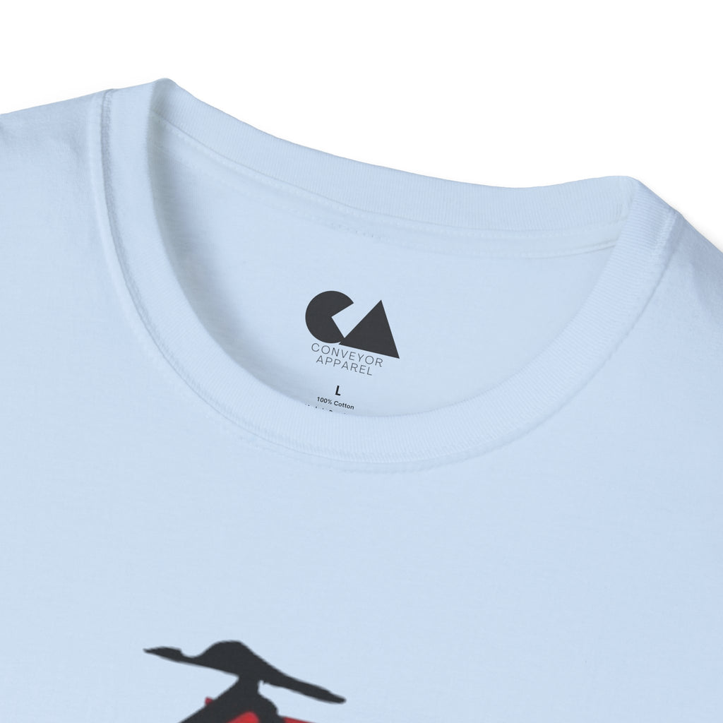 T-Shirt — Minimalist Japanese Calligraphy Design (red seal, kanji)