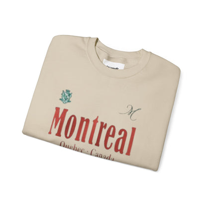 Montreal Inspired Unisex Crewneck Sweatshirt - Cozy, Casual Wear for Travelers, Souvenir Gift, Perfect for Holidays