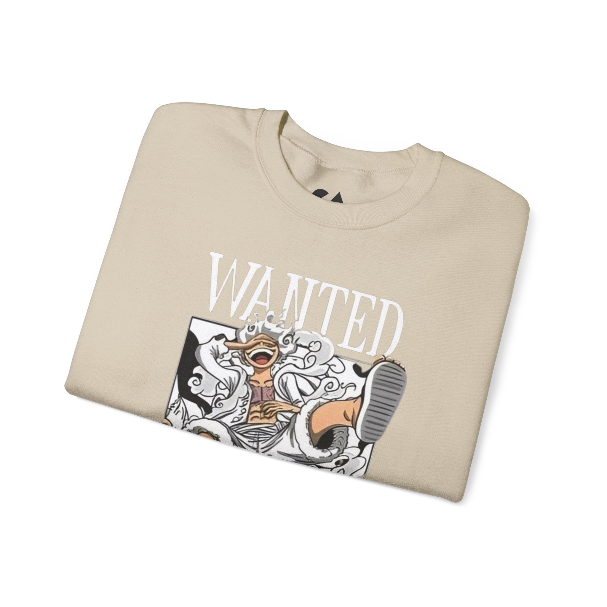Monkey D Luffy Crewneck Sweatshirt — Playful Skateboarding Anime Illustration