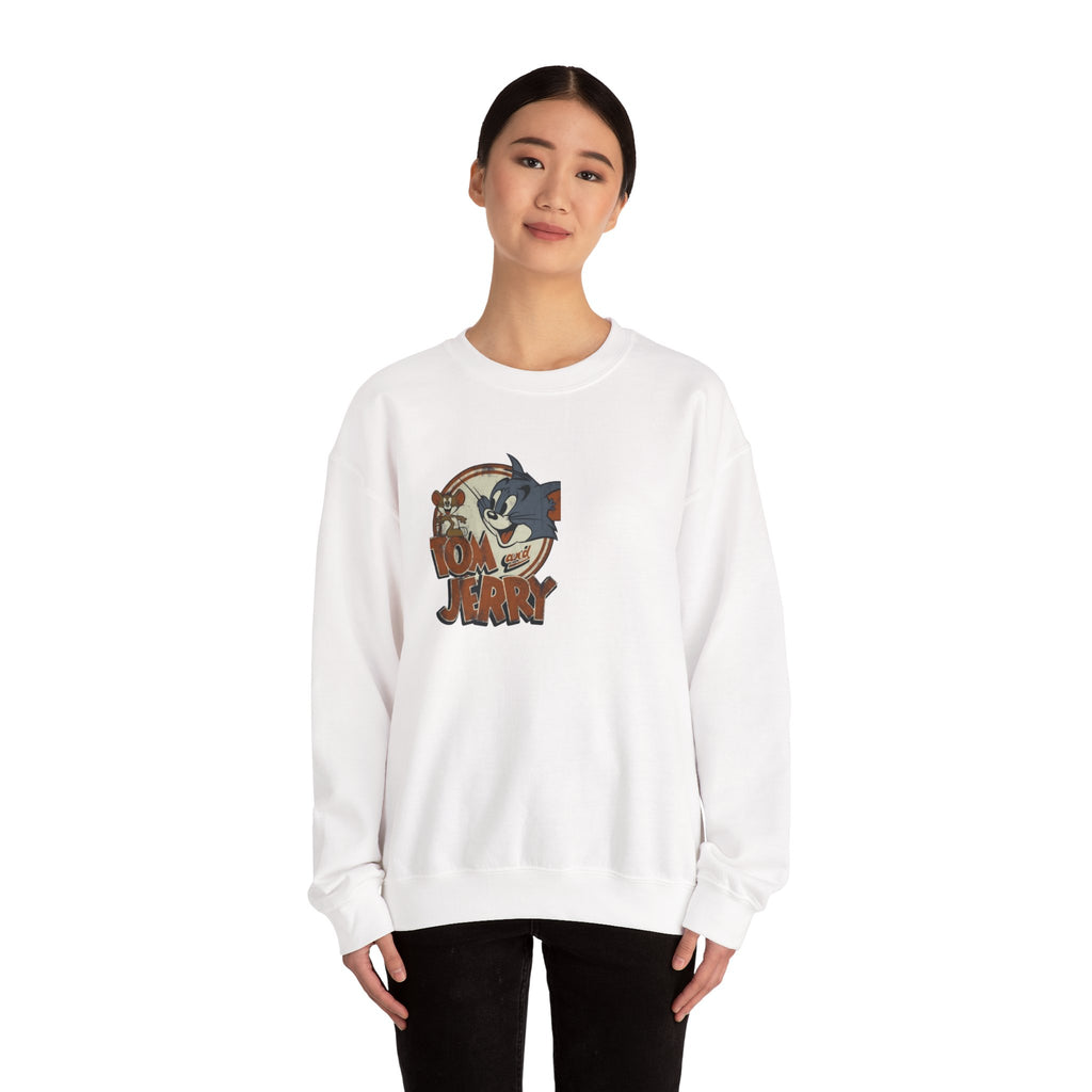 Tom & Jerry Sweatshirt — Retro Cartoon Crewneck